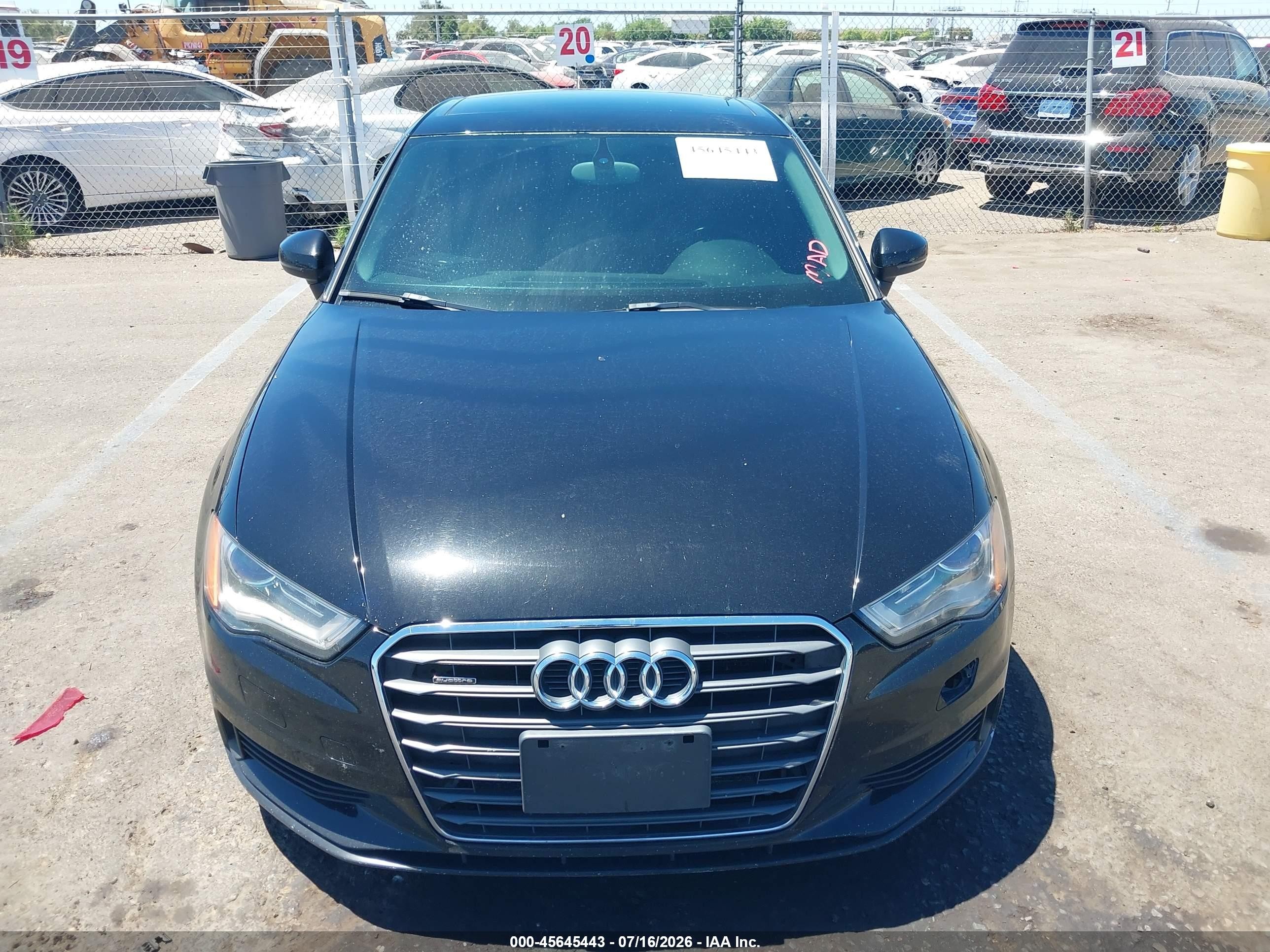 2015 Audi A3 2.0t Premium Black vin: WAUBFGFF9F1087621