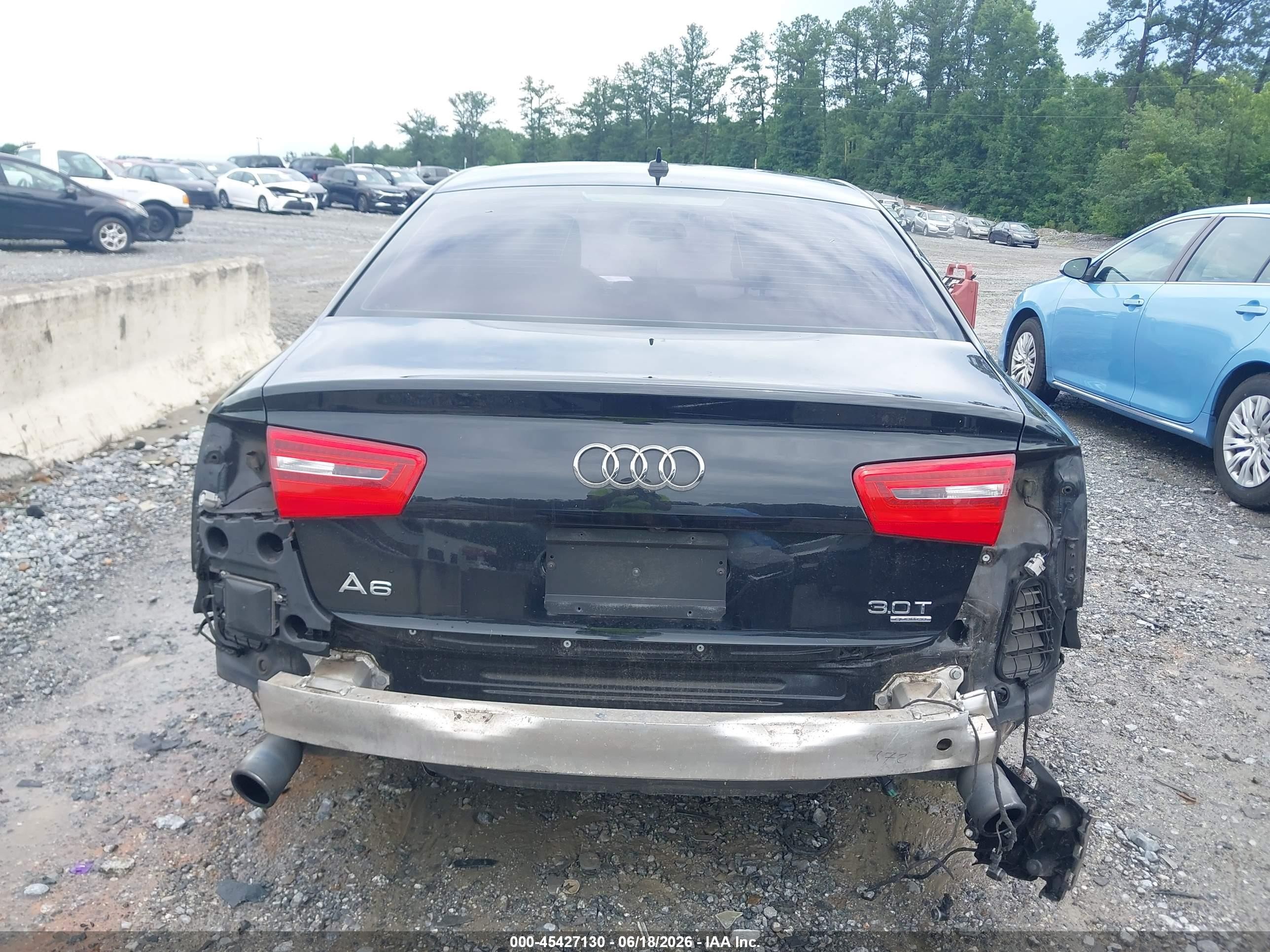 2012 Audi A6 3.0t Prestige Black vin: WAUBGAFC0CN006557
