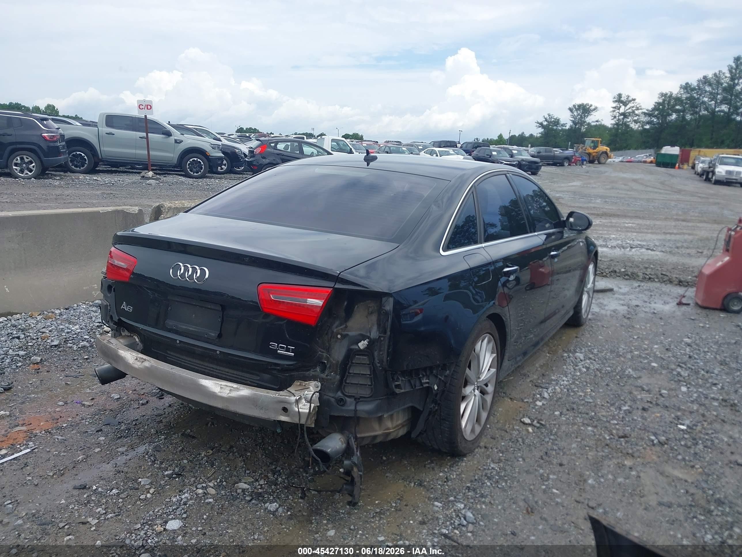2012 Audi A6 3.0t Prestige Black vin: WAUBGAFC0CN006557