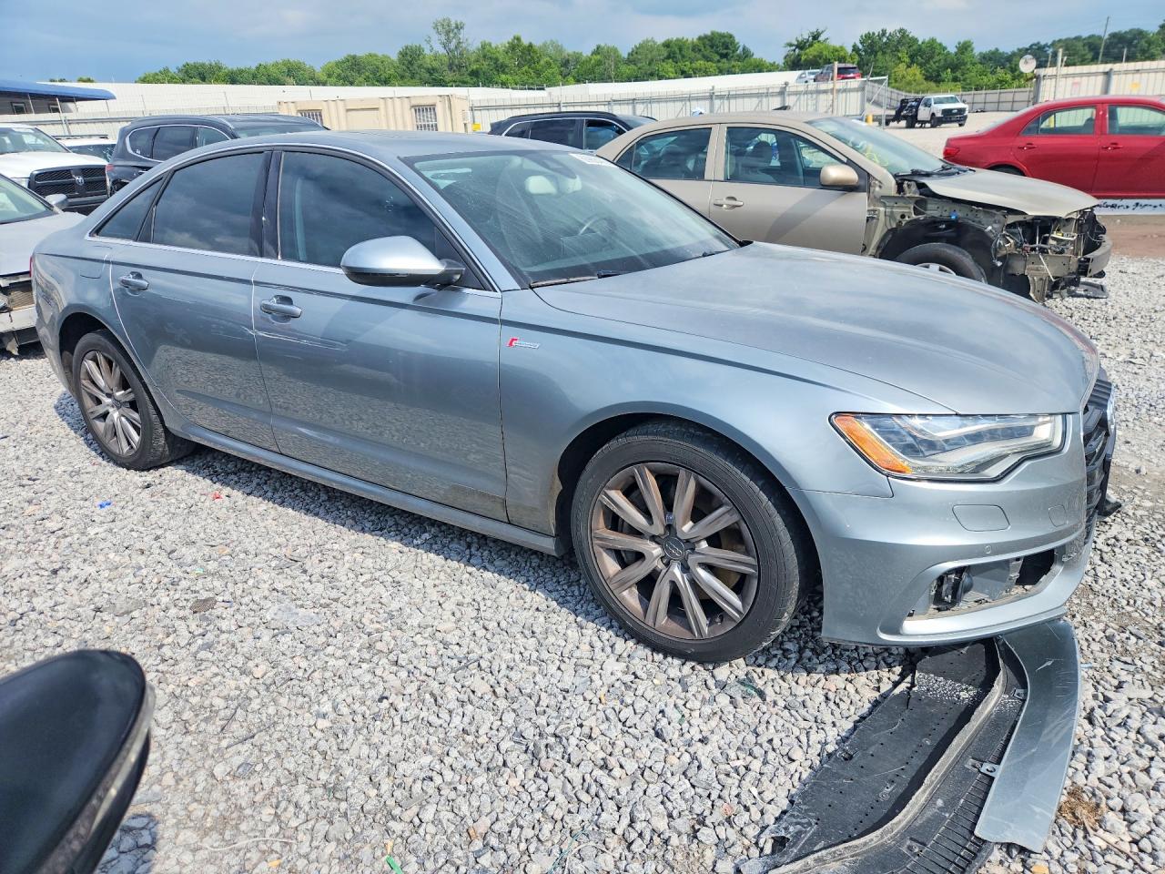 2012 Audi A6 Gray vin: WAUBGAFC0CN013590