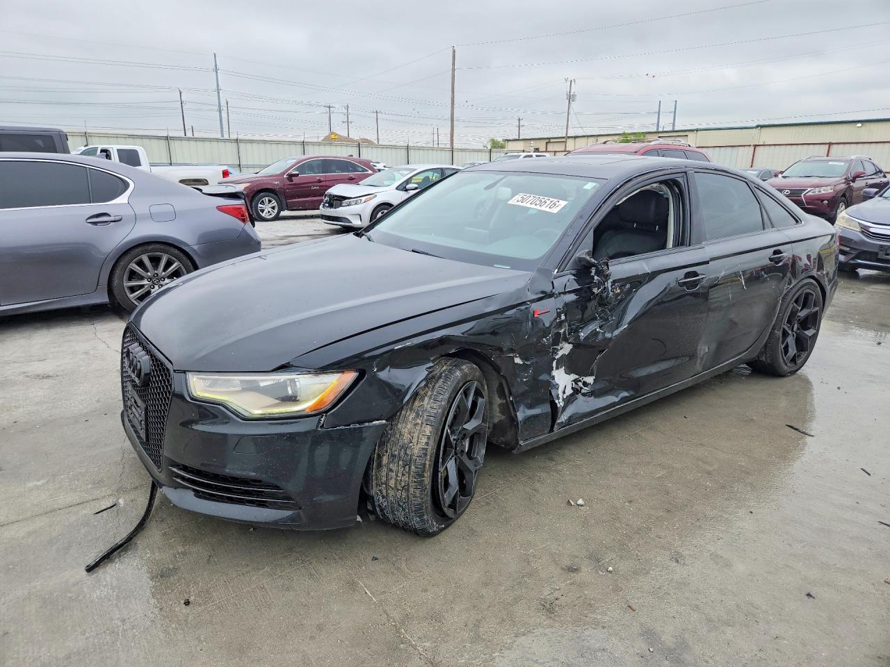 2012 Audi A6 Black vin: WAUBGAFC4CN006304