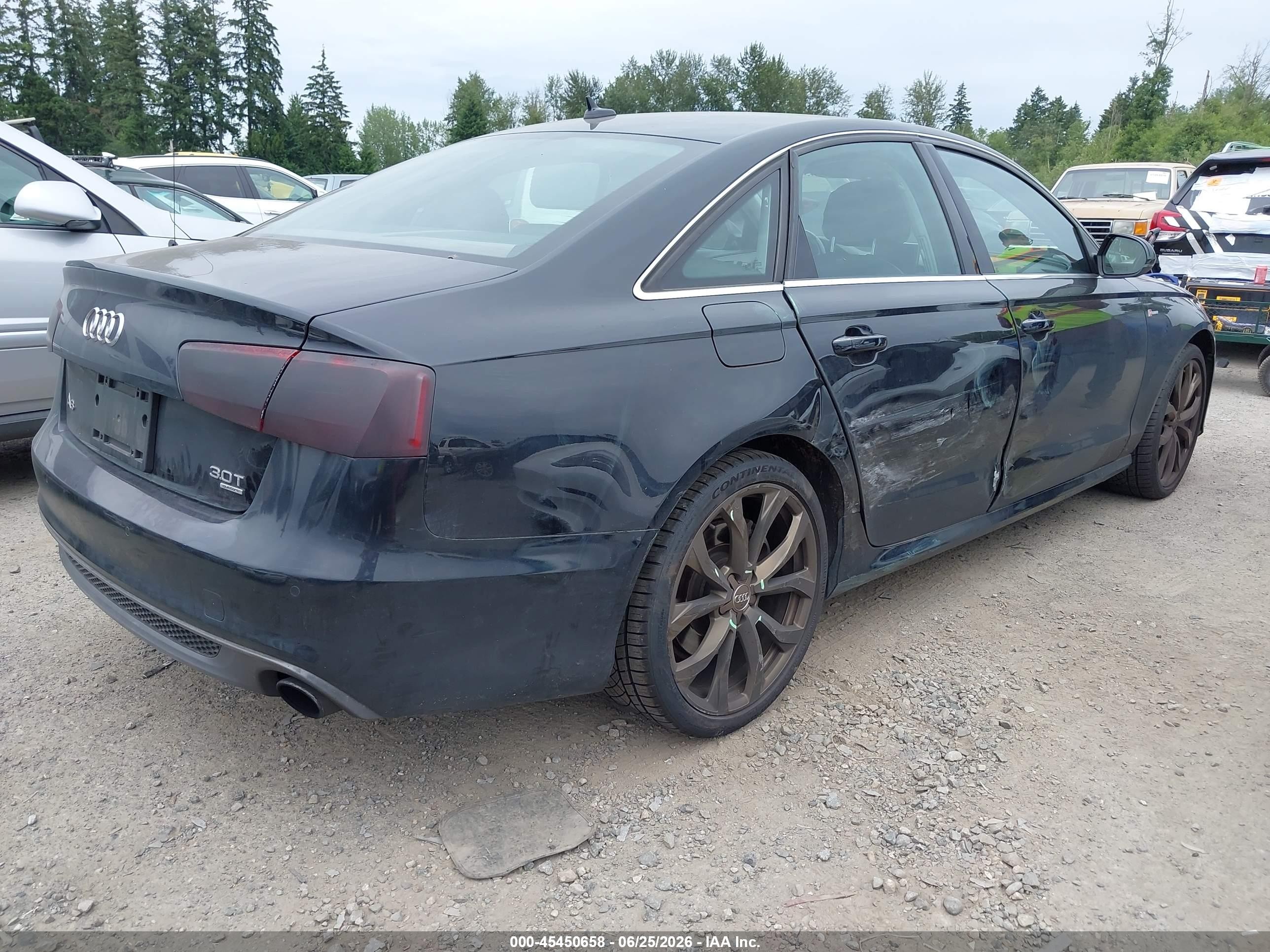 2012 Audi A6 3.0t Prestige Black vin: WAUBGAFC5CN005842