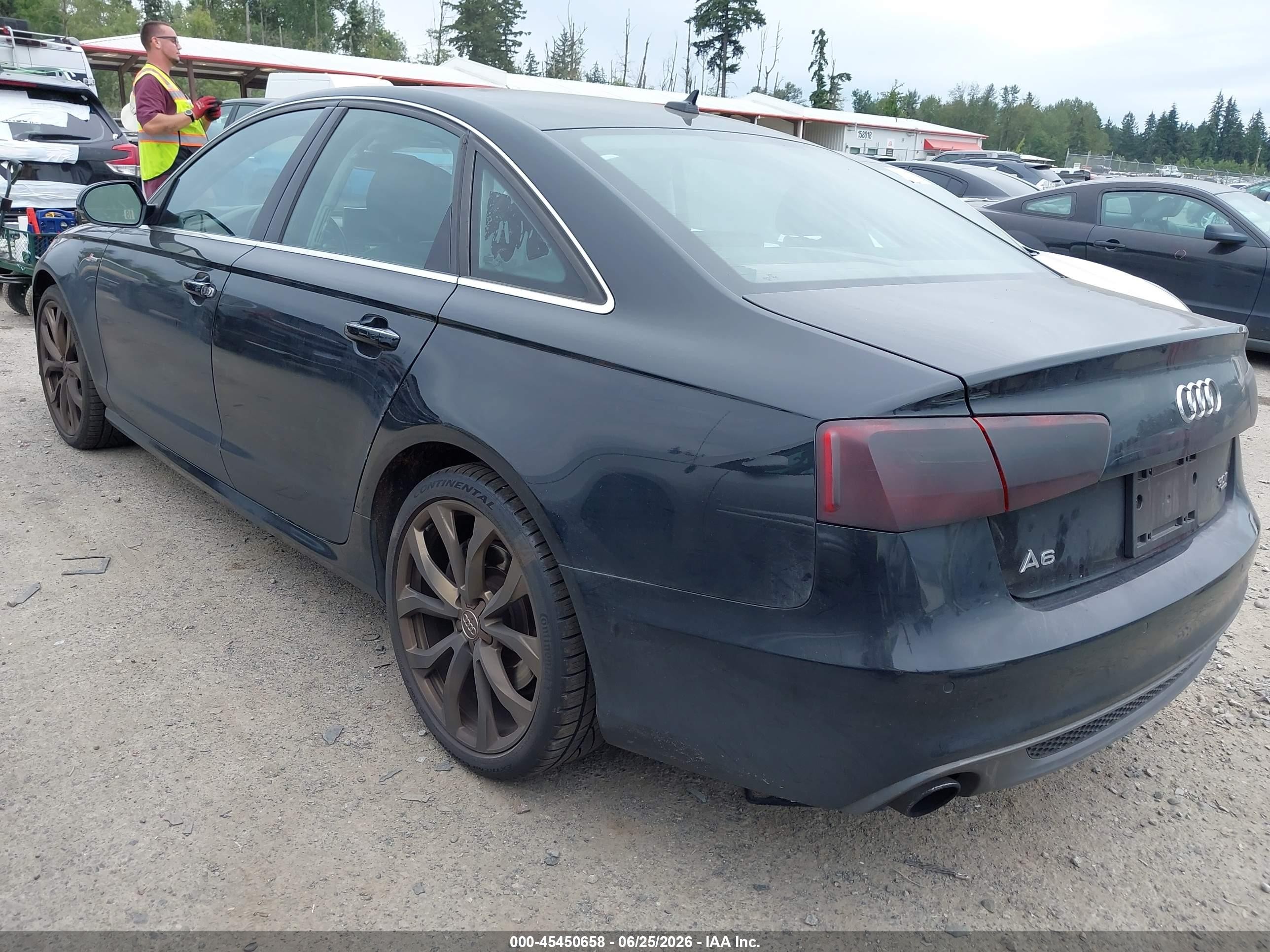 2012 Audi A6 3.0t Prestige Black vin: WAUBGAFC5CN005842