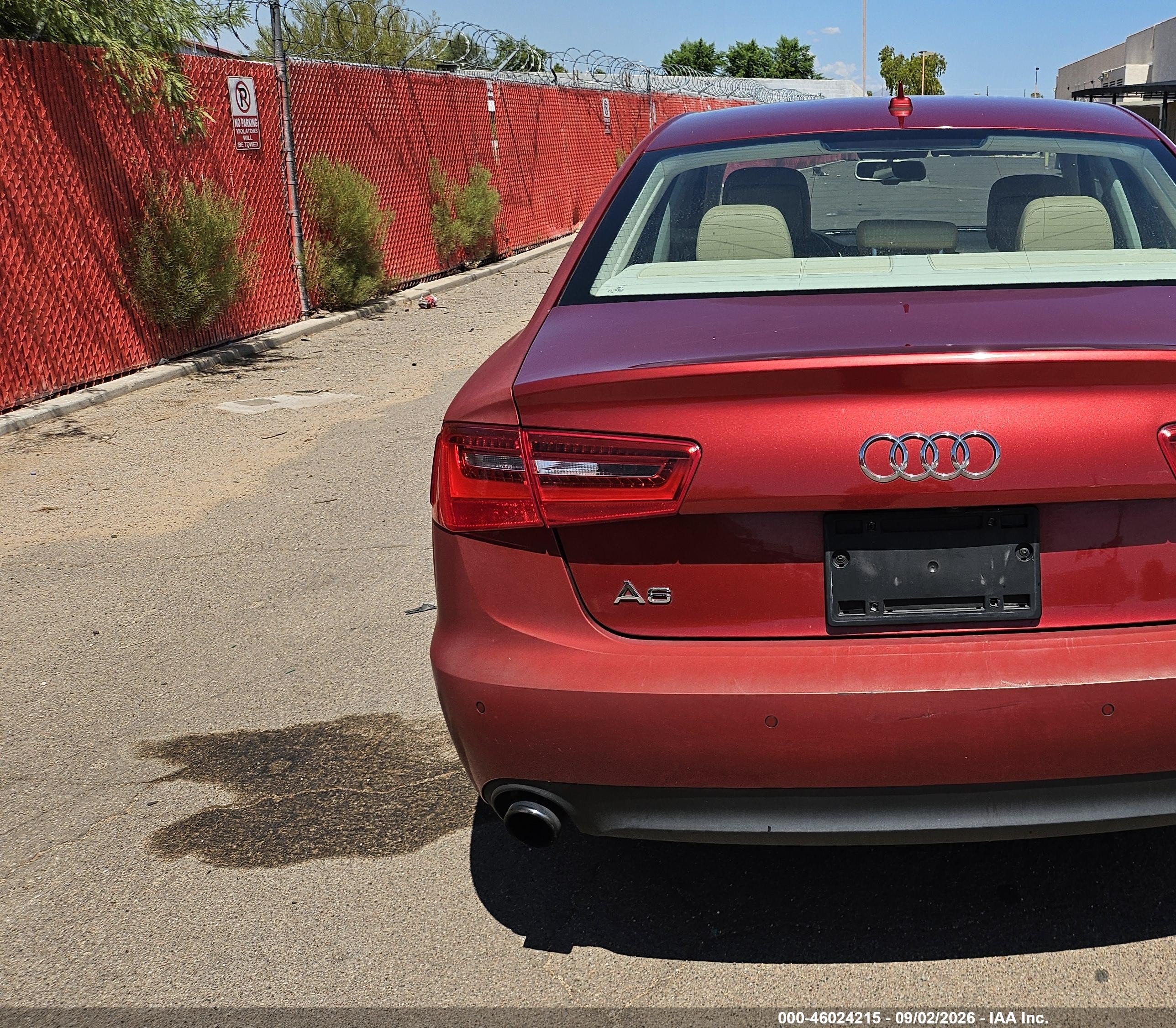 2012 Audi A6 3.0 Premium Красный vin: WAUBGAFC6CN004392