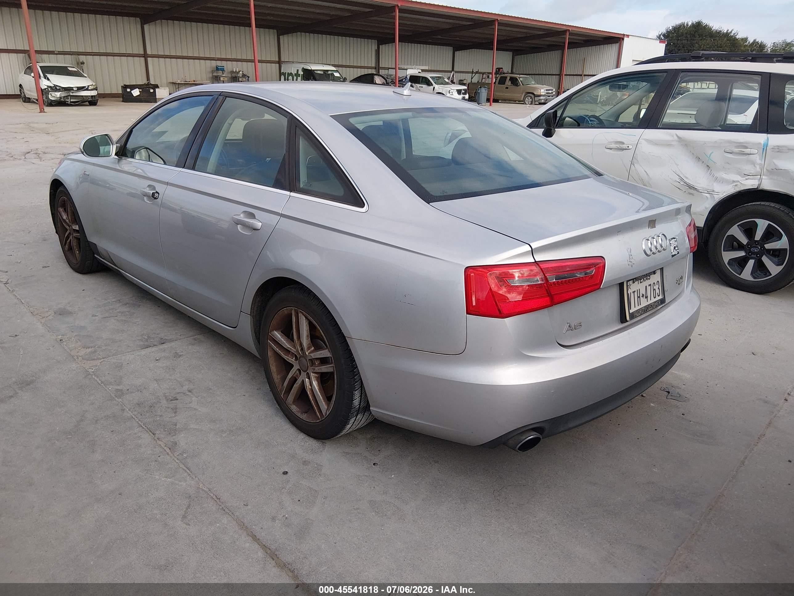 2012 Audi A6 3.0t Premium Silver vin: WAUBGAFC6CN006496