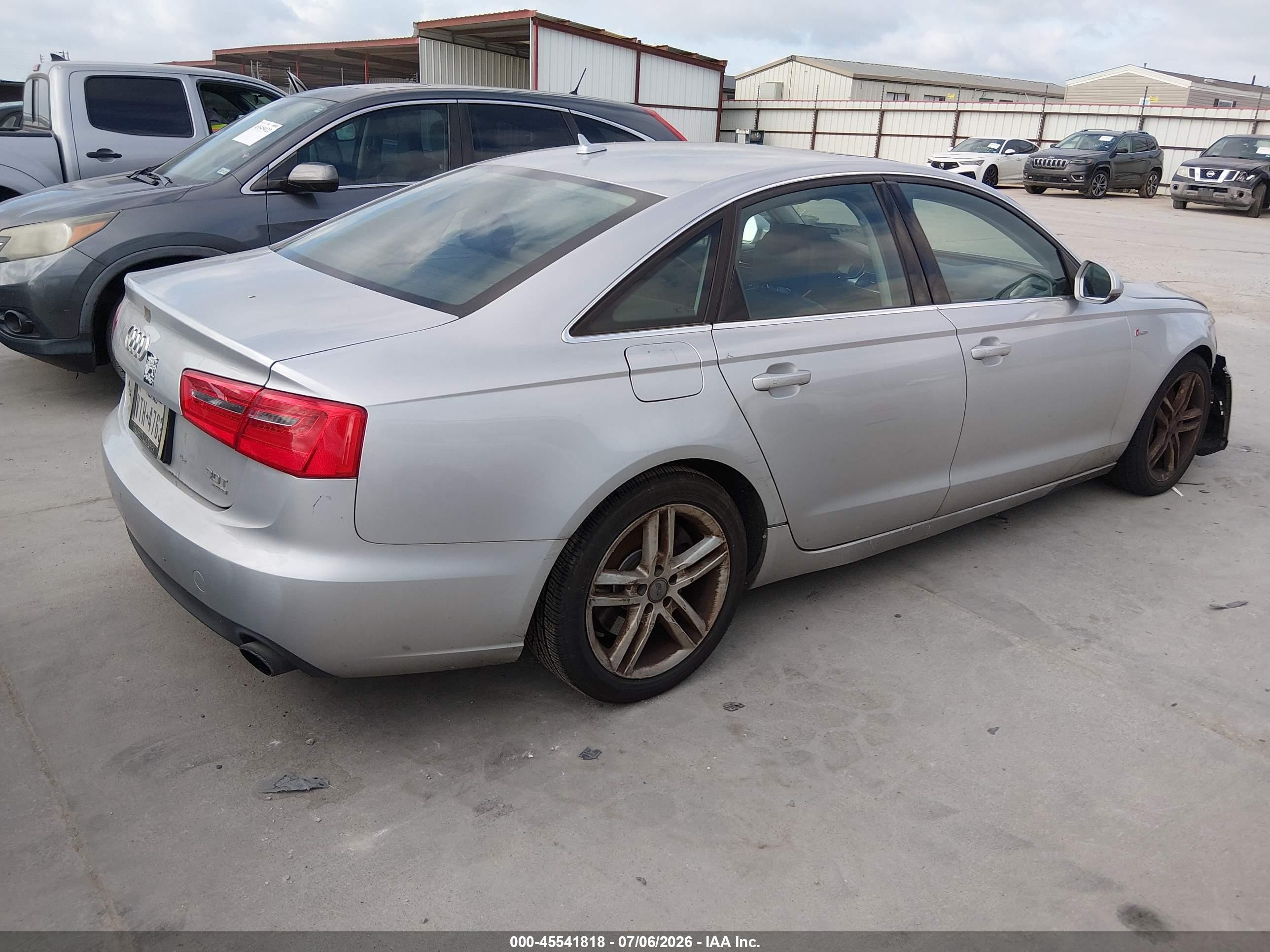 2012 Audi A6 3.0t Premium Silver vin: WAUBGAFC6CN006496