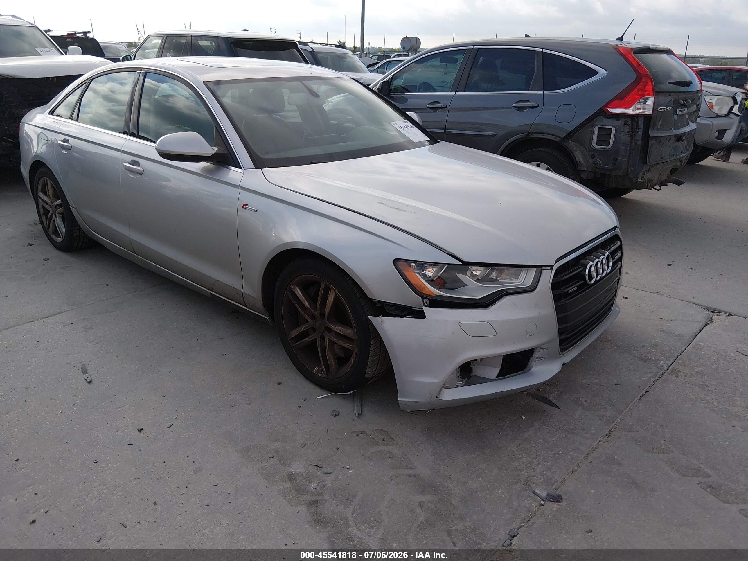 2012 Audi A6 3.0t Premium Silver vin: WAUBGAFC6CN006496