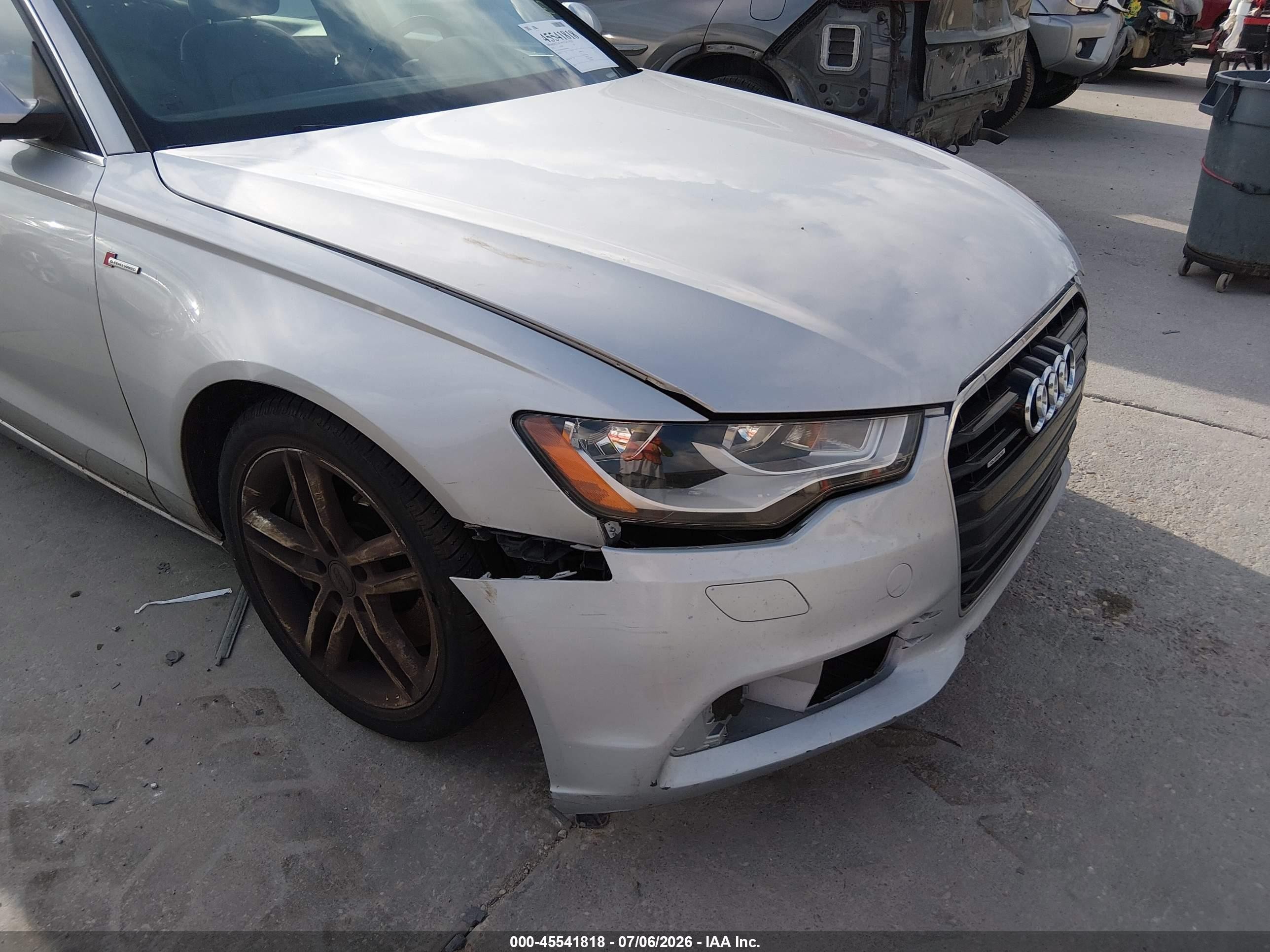 2012 Audi A6 3.0t Premium Silver vin: WAUBGAFC6CN006496