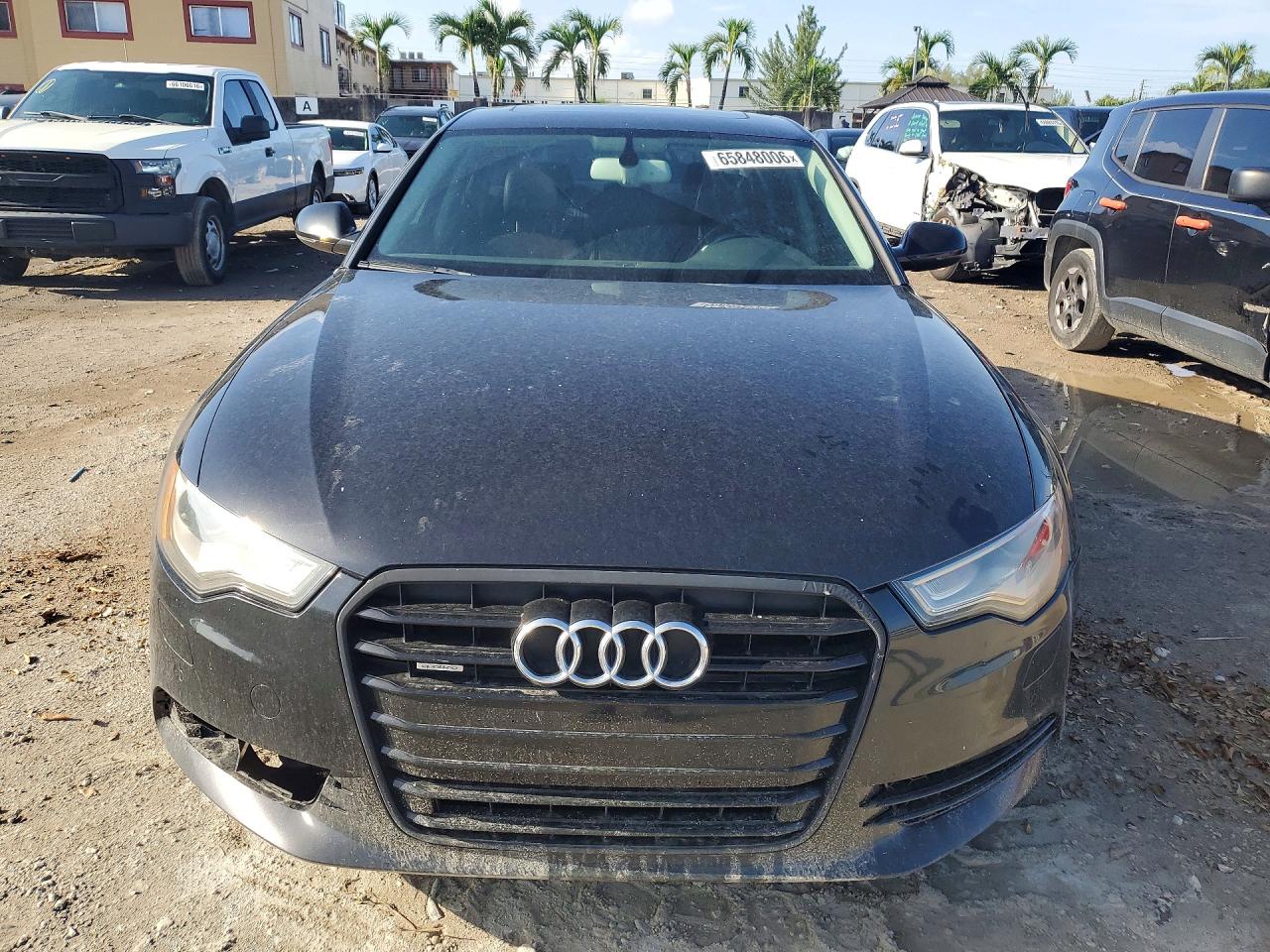 2012 Audi A6 Black vin: WAUBGAFC6CN007499