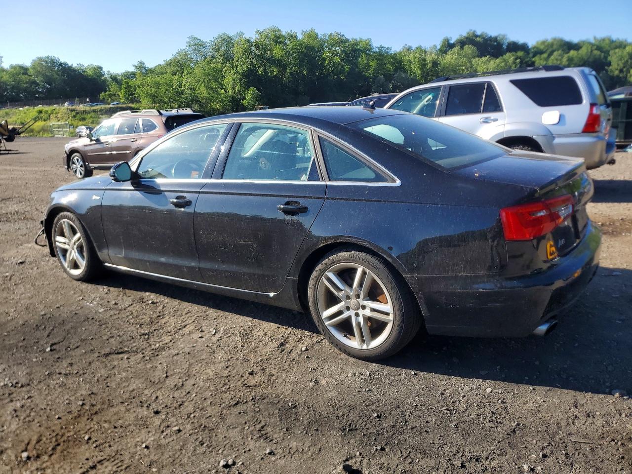 2012 Audi A6 Black vin: WAUBGAFC9CN005374