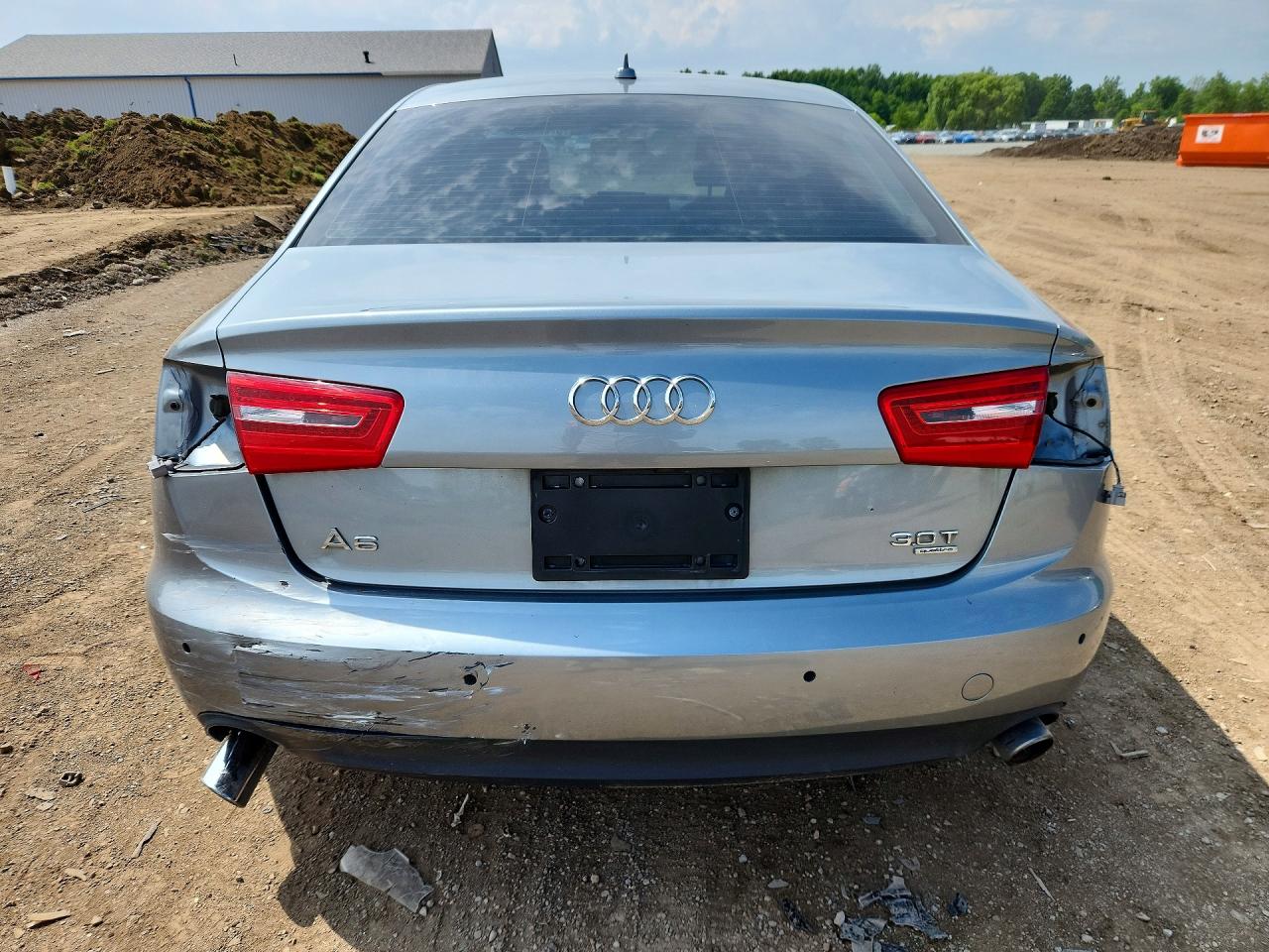 2012 Audi A6 Silver vin: WAUBGAFC9CN028069
