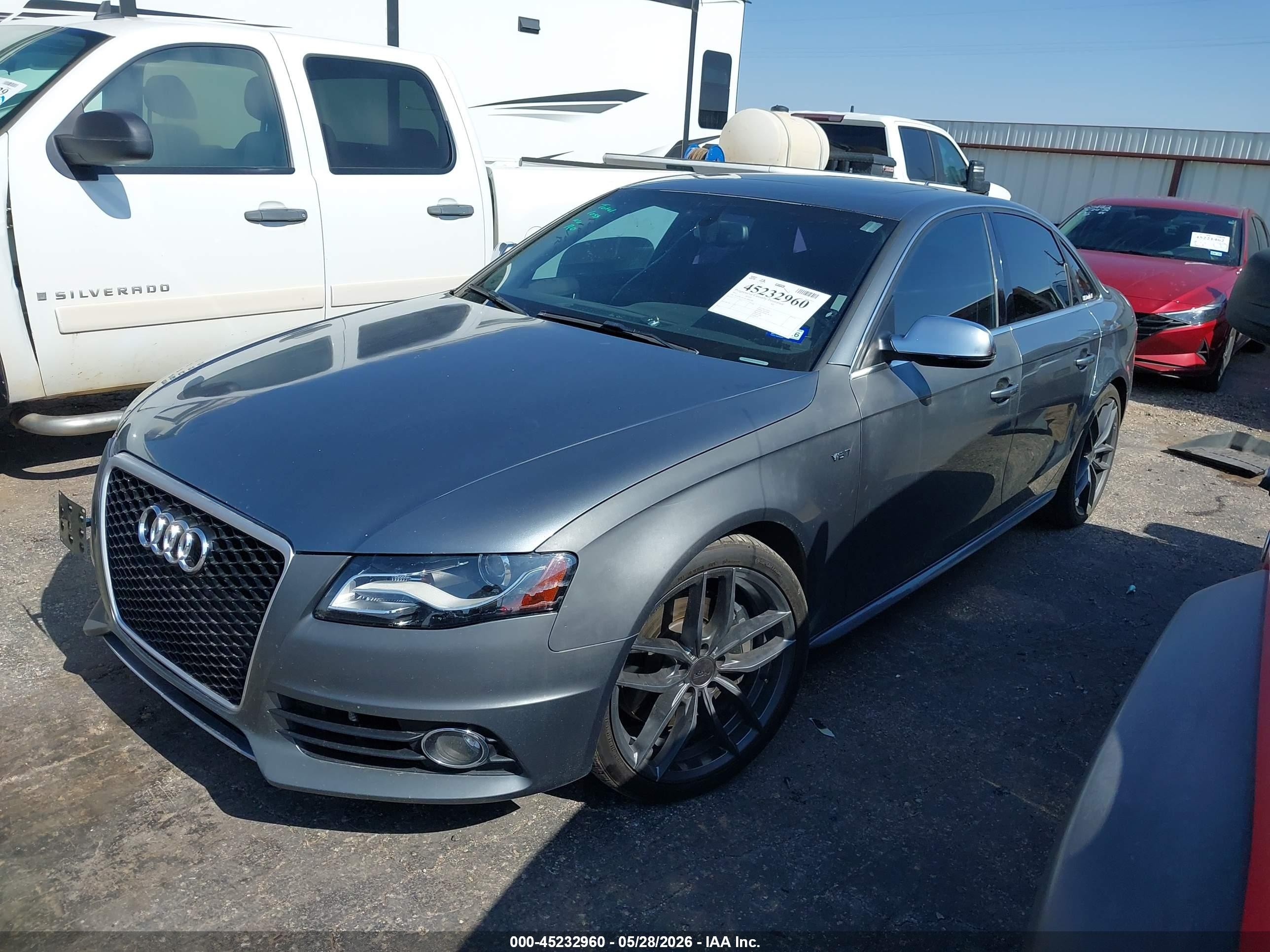 2012 Audi S4 3.0 Premium Plus Gray vin: WAUBGAFL0CA064398