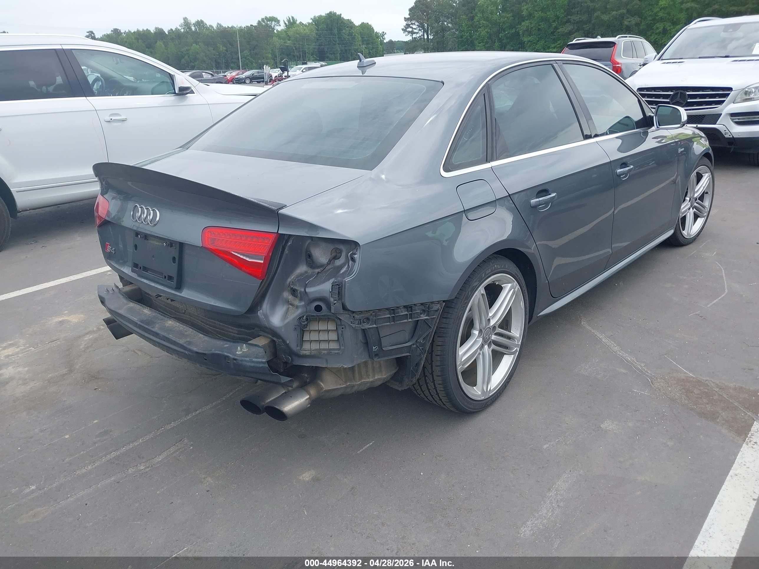 2013 Audi S4 3.0t Premium Plus Gray vin: WAUBGAFL0DA089111