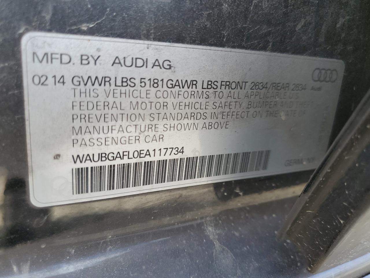 2014 Audi S4 Premium Plus Black vin: WAUBGAFL0EA117734