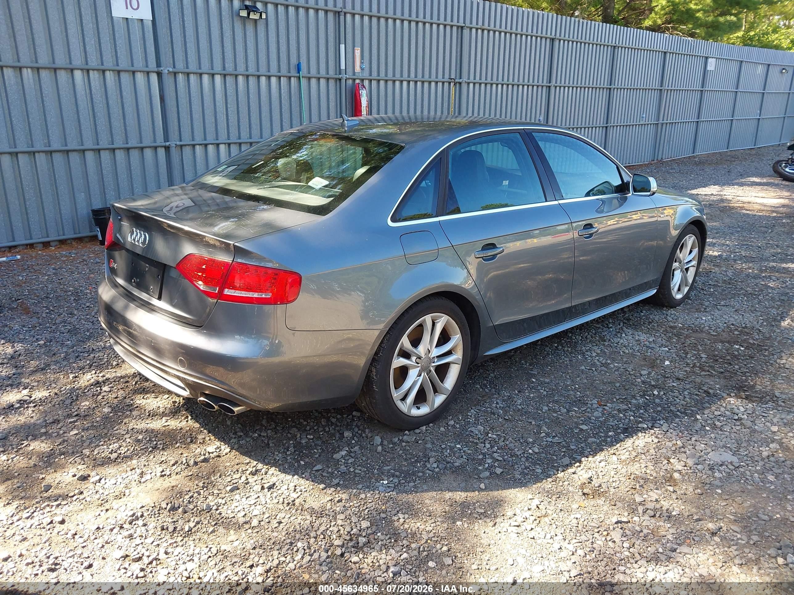 2012 Audi S4 Premium Plus Gray vin: WAUBGAFL1CA081176
