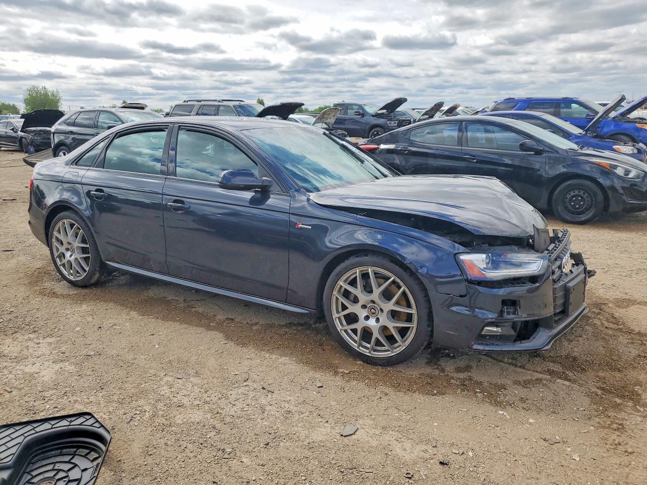 2016 Audi S4 Premium Plus Blue vin: WAUBGAFL1GA002854