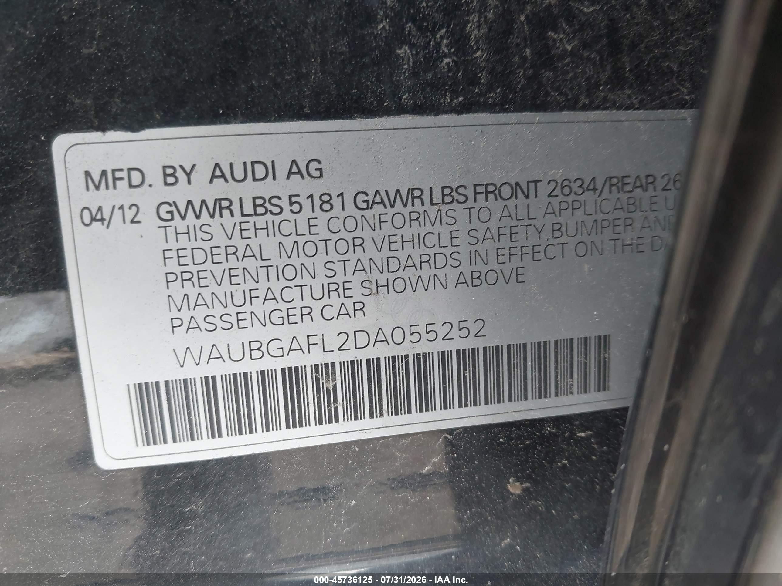 2013 Audi S4 3.0t Premium Plus Black vin: WAUBGAFL2DA055252
