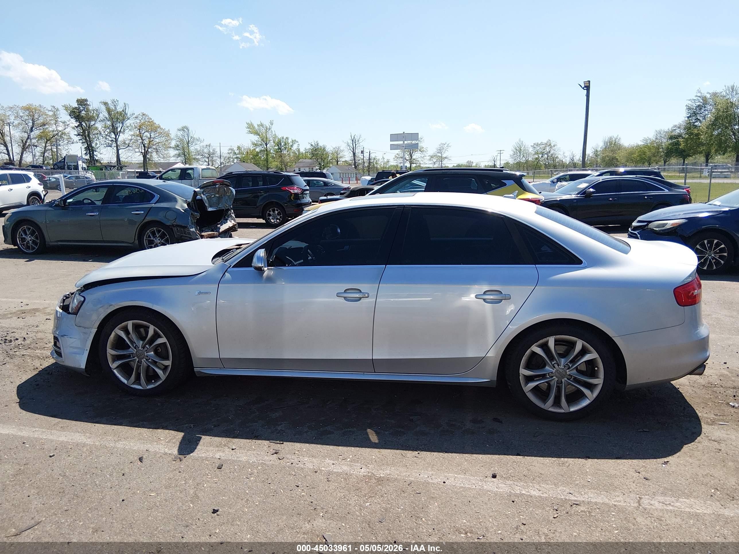 2013 Audi S4 3.0t Premium Plus Silver vin: WAUBGAFL2DA181739