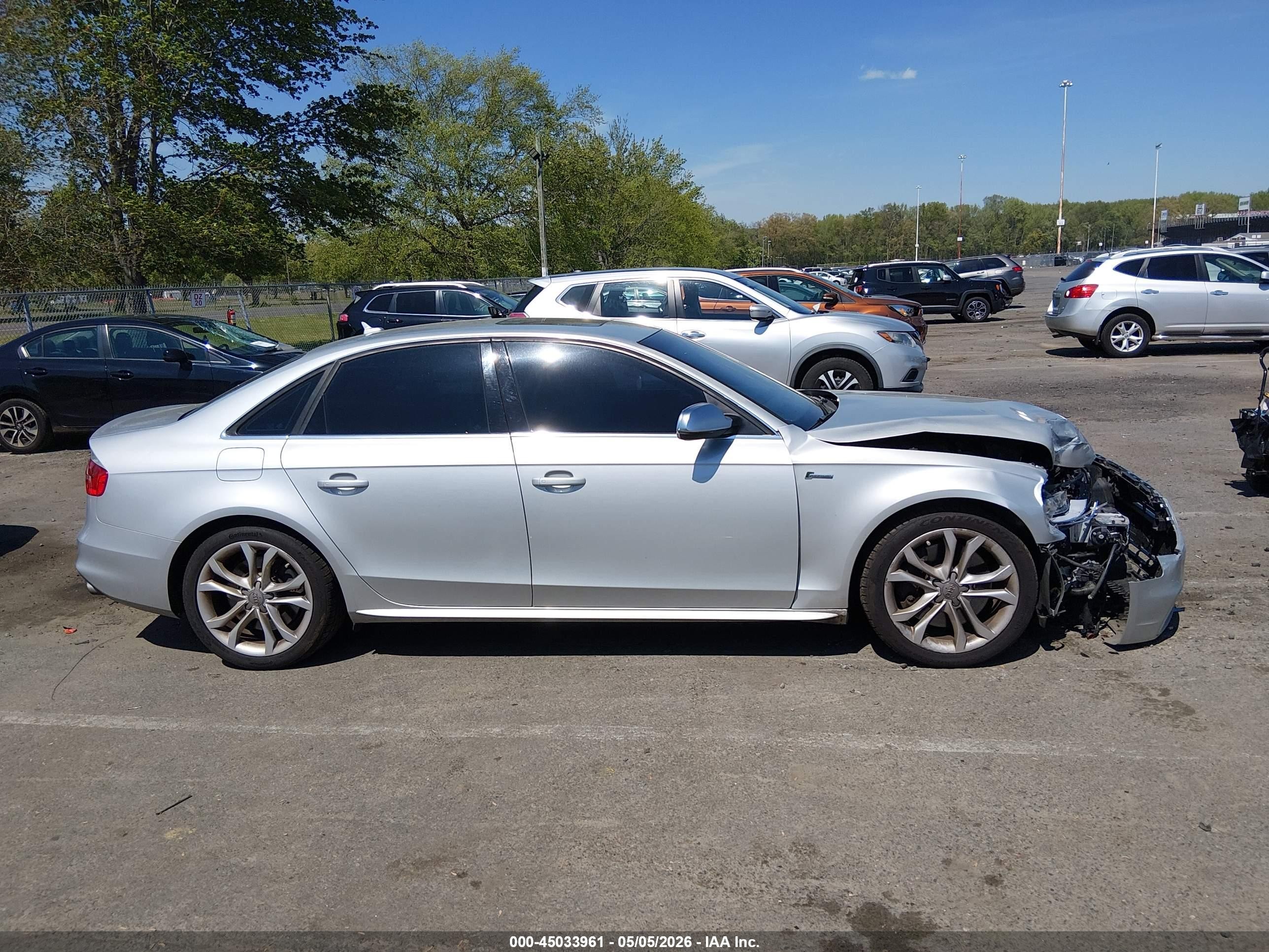 2013 Audi S4 3.0t Premium Plus Silver vin: WAUBGAFL2DA181739