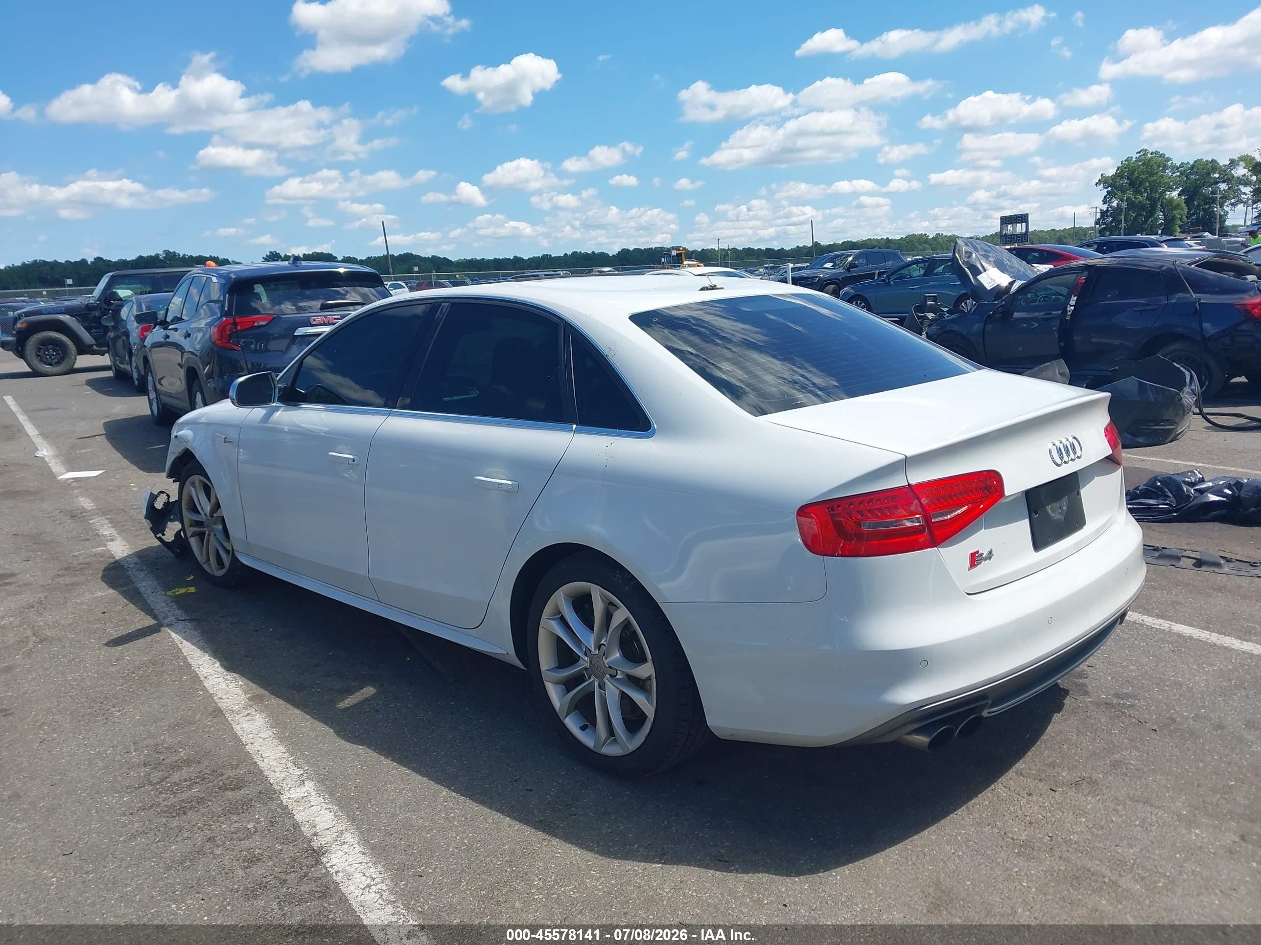 2014 Audi S4 3.0t Premium Plus White vin: WAUBGAFL2EA029557