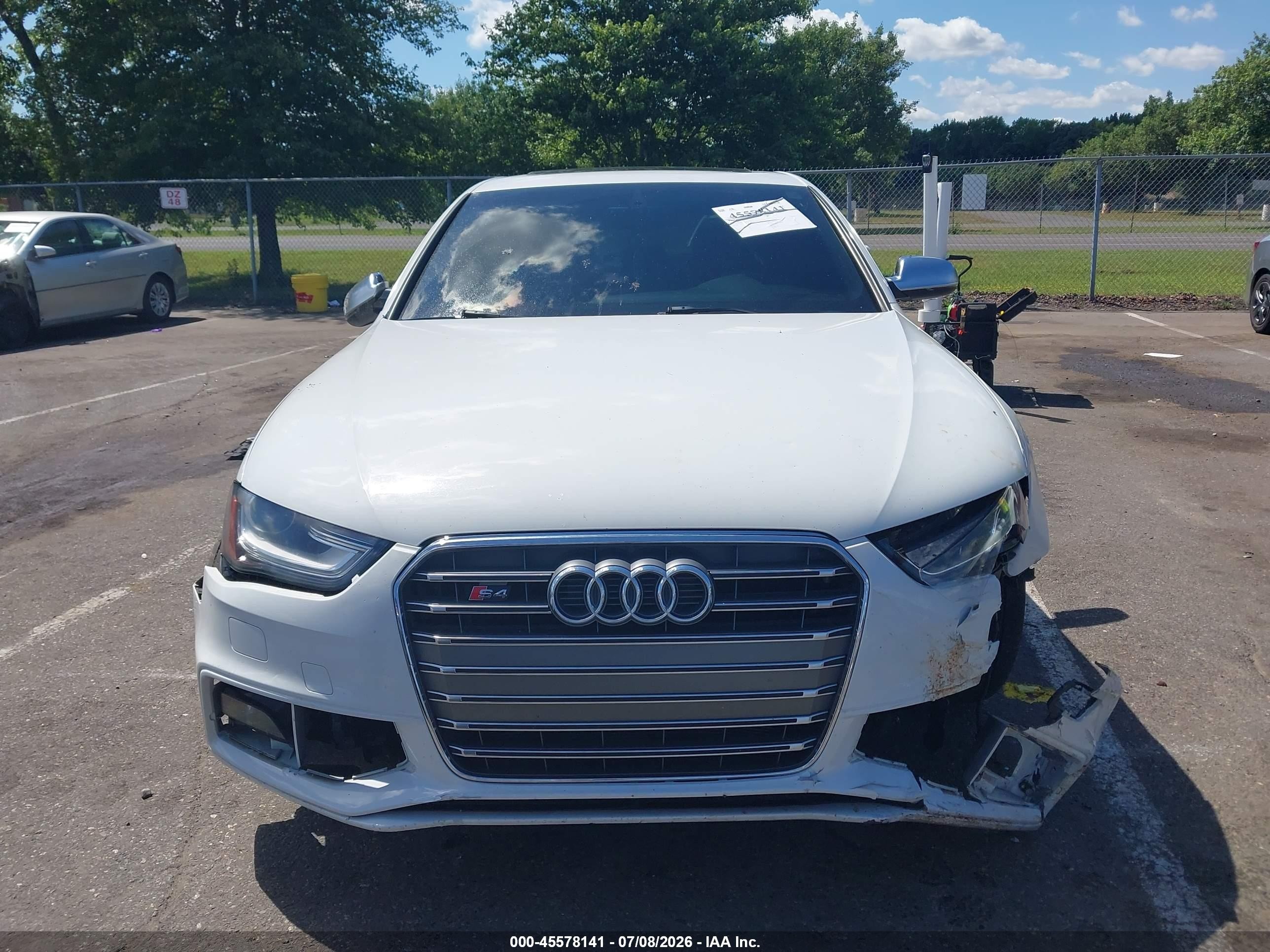 2014 Audi S4 3.0t Premium Plus White vin: WAUBGAFL2EA029557