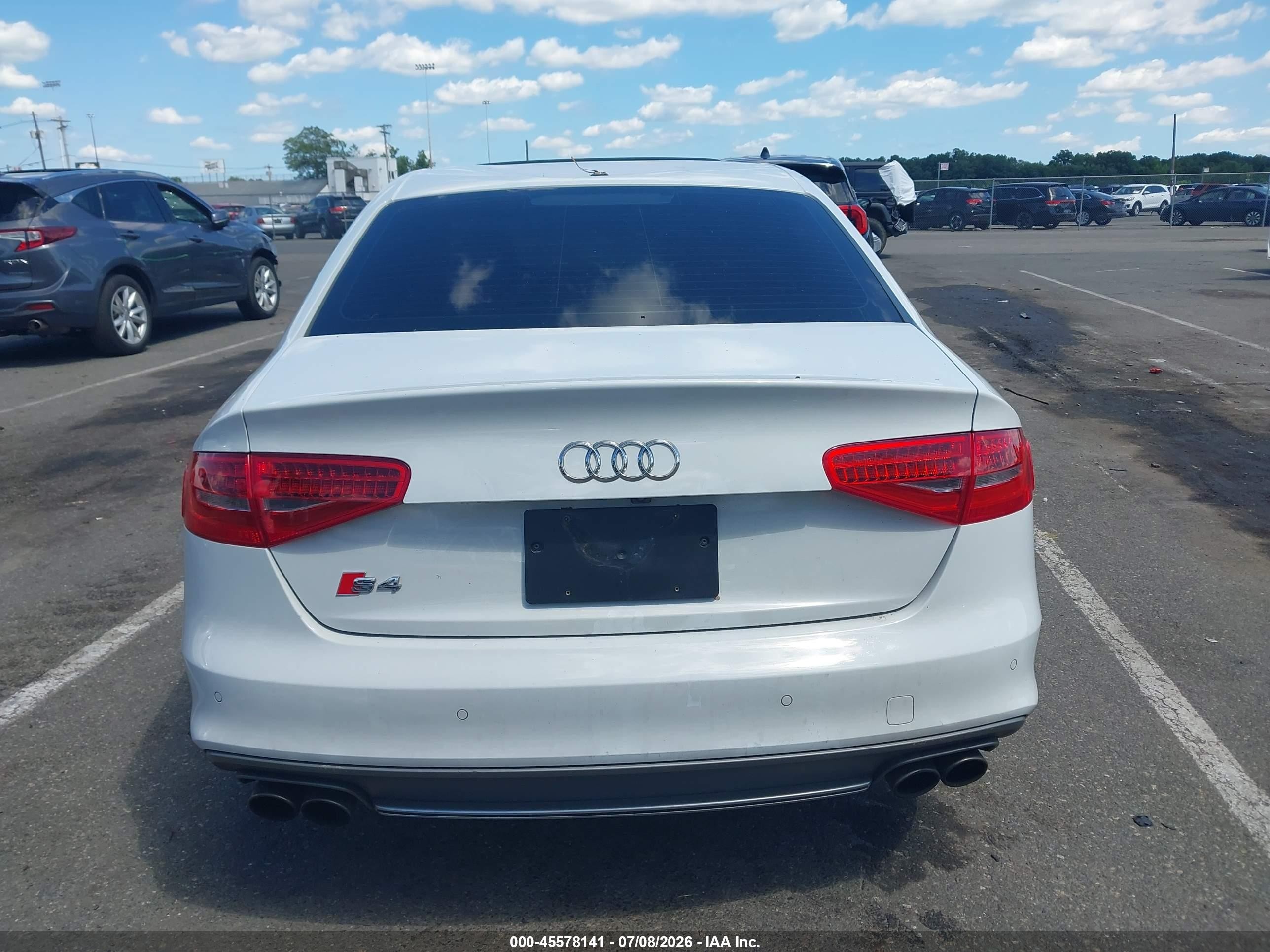 2014 Audi S4 3.0t Premium Plus White vin: WAUBGAFL2EA029557