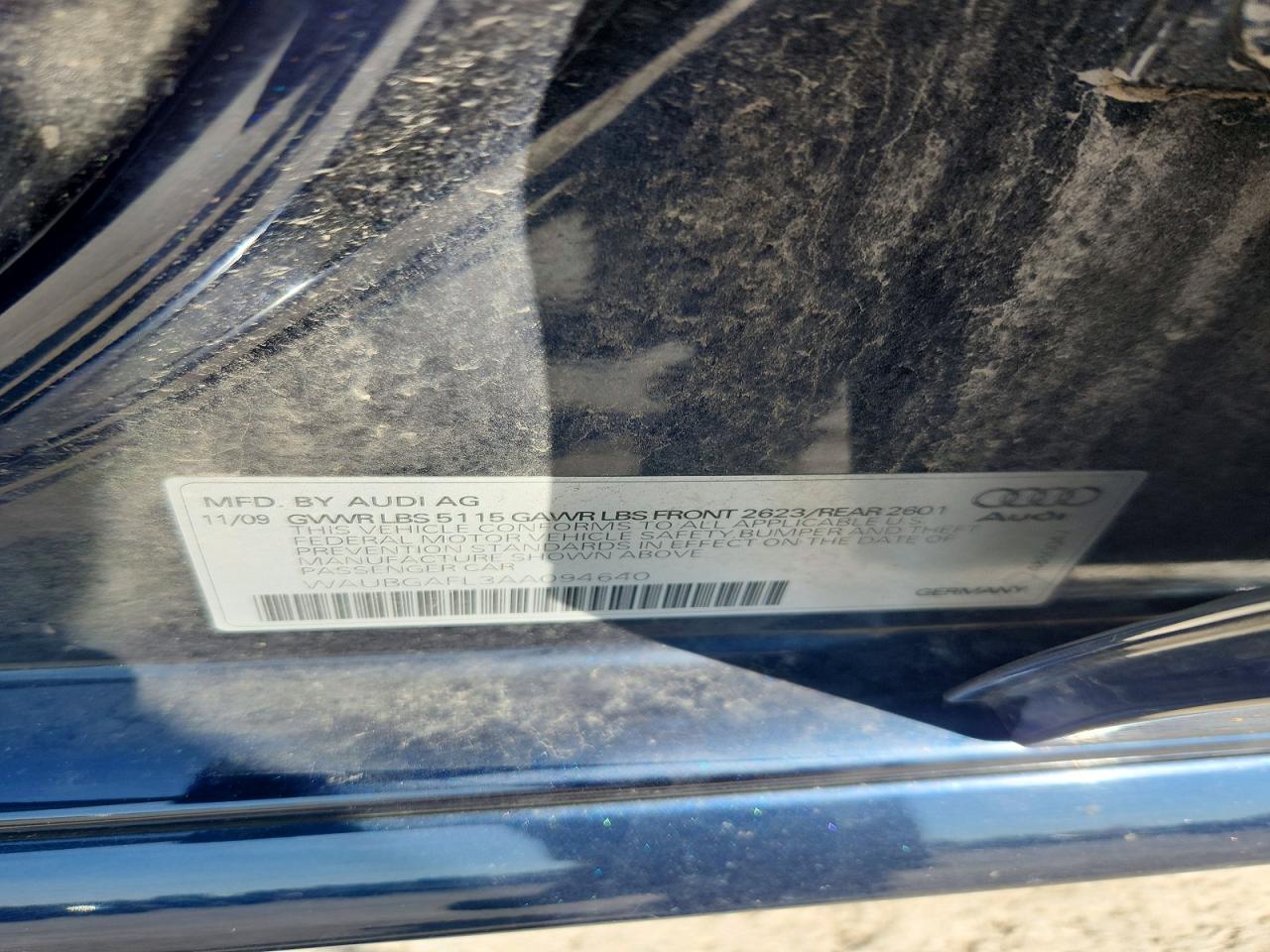 2010 Audi S4 Premium Plus Blue vin: WAUBGAFL3AA094640