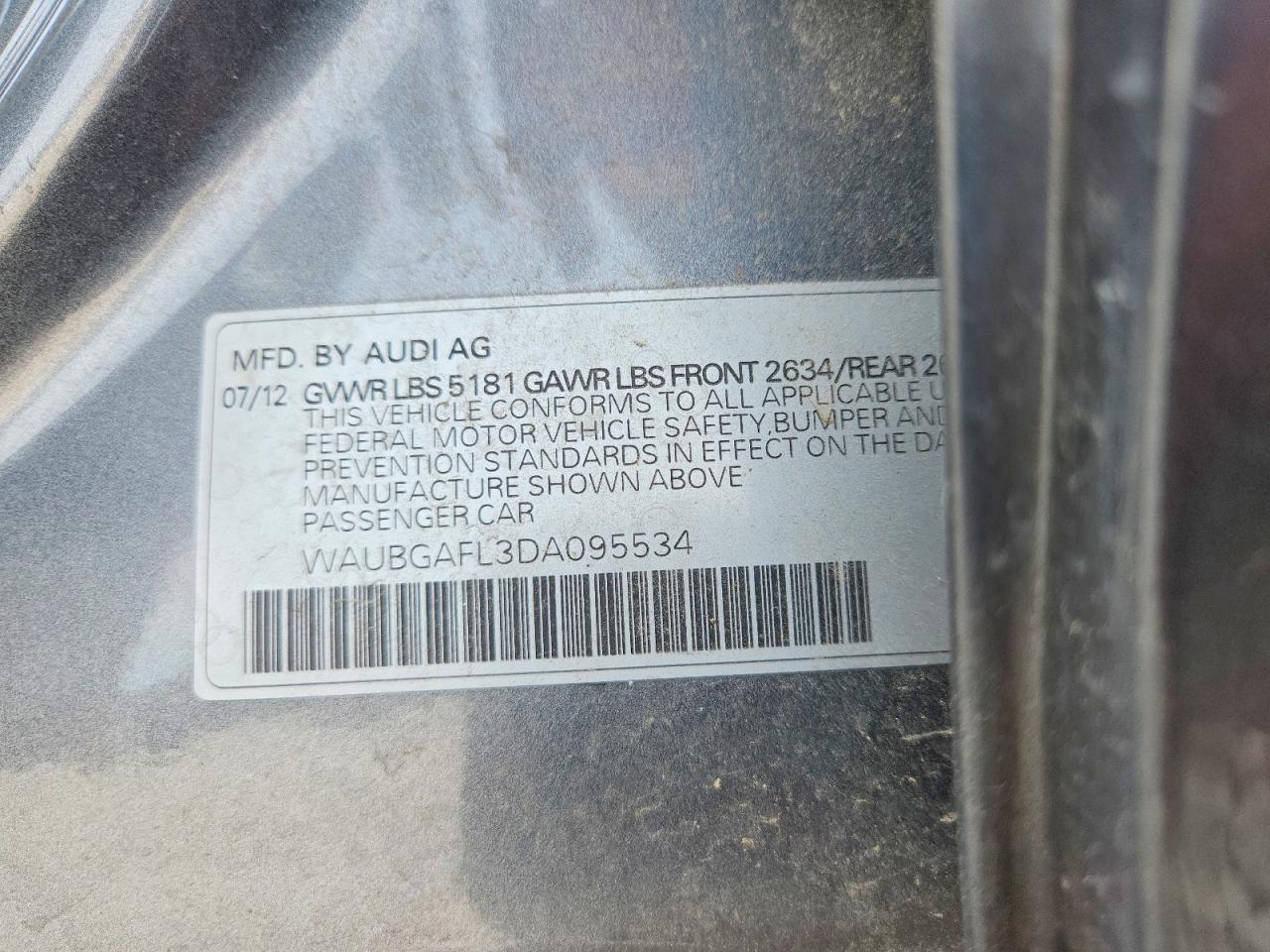2013 Audi S4 Premium Plus Gray vin: WAUBGAFL3DA095534