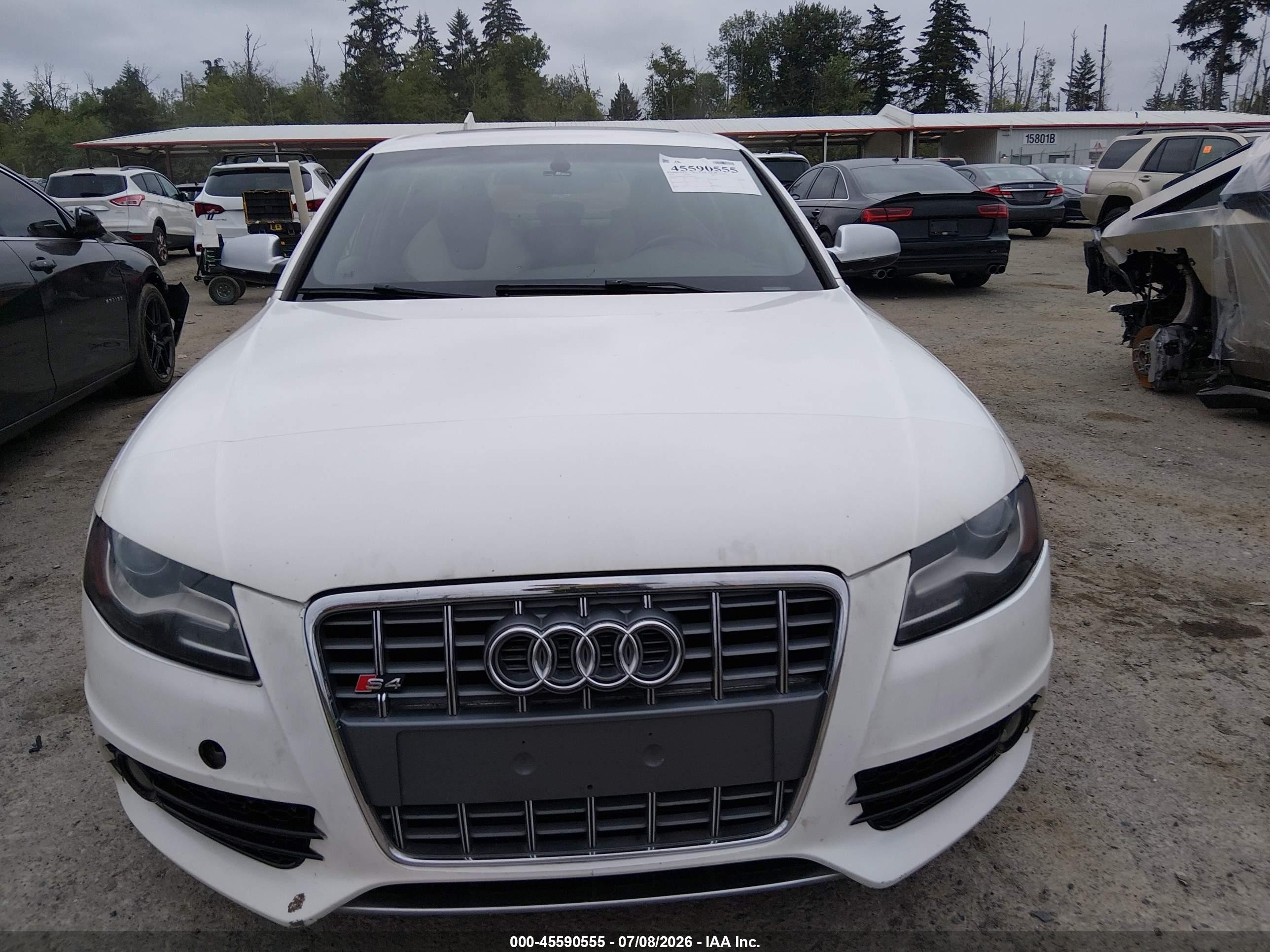 2010 Audi S4 3.0 Premium Plus White vin: WAUBGAFL4AA038125