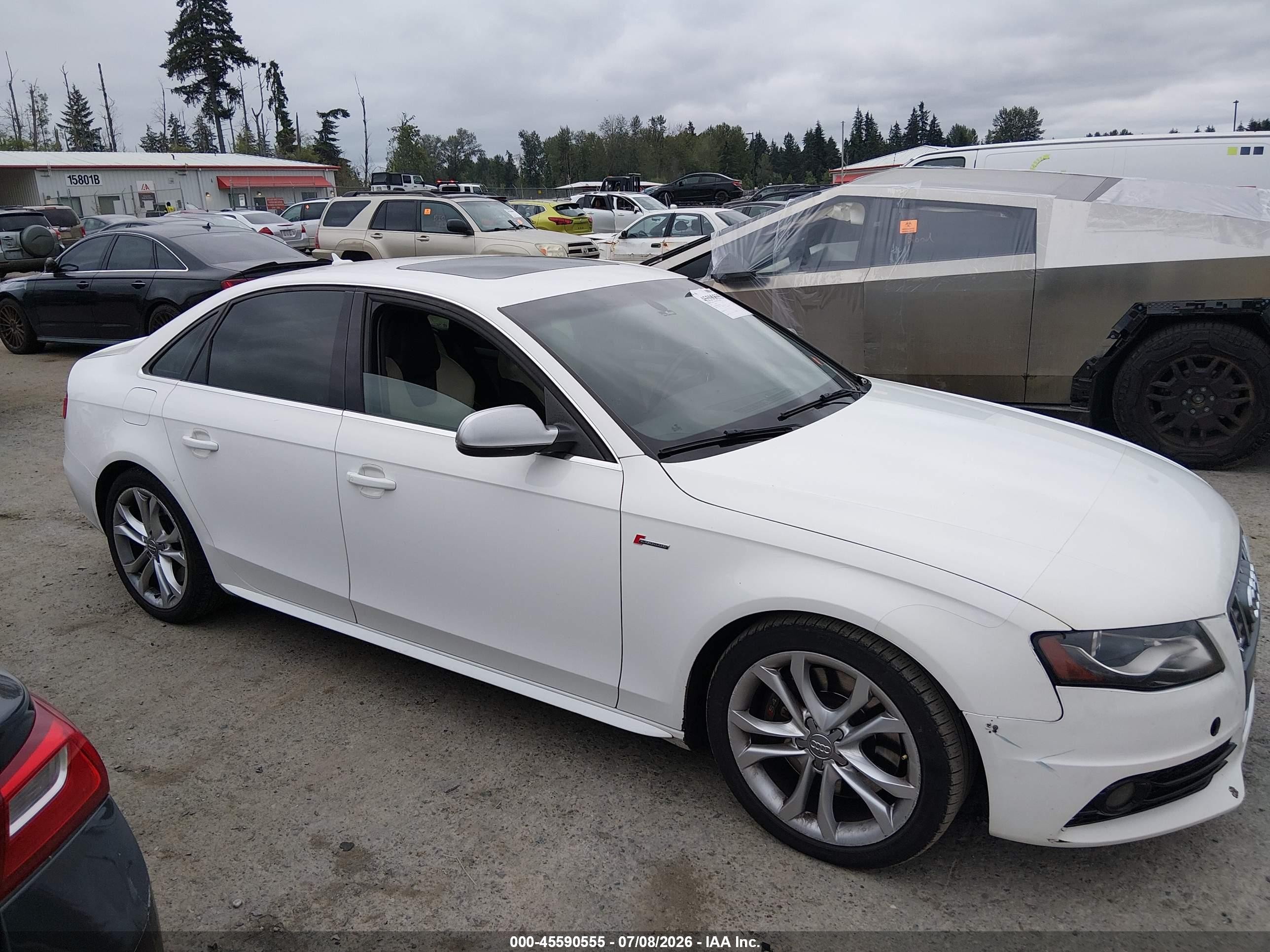 2010 Audi S4 3.0 Premium Plus White vin: WAUBGAFL4AA038125
