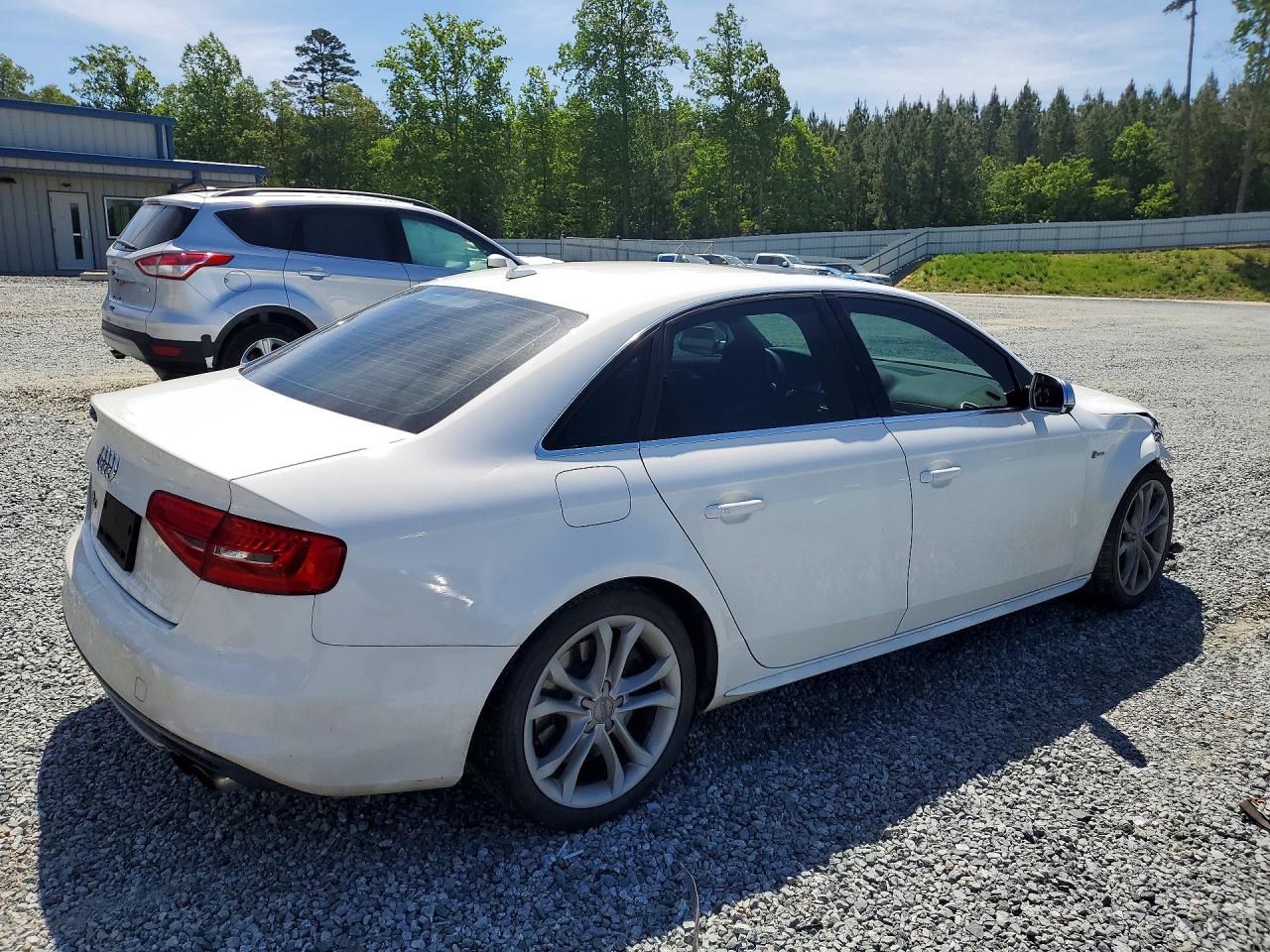 2013 Audi S4 Premium Plus White vin: WAUBGAFL4DA162593