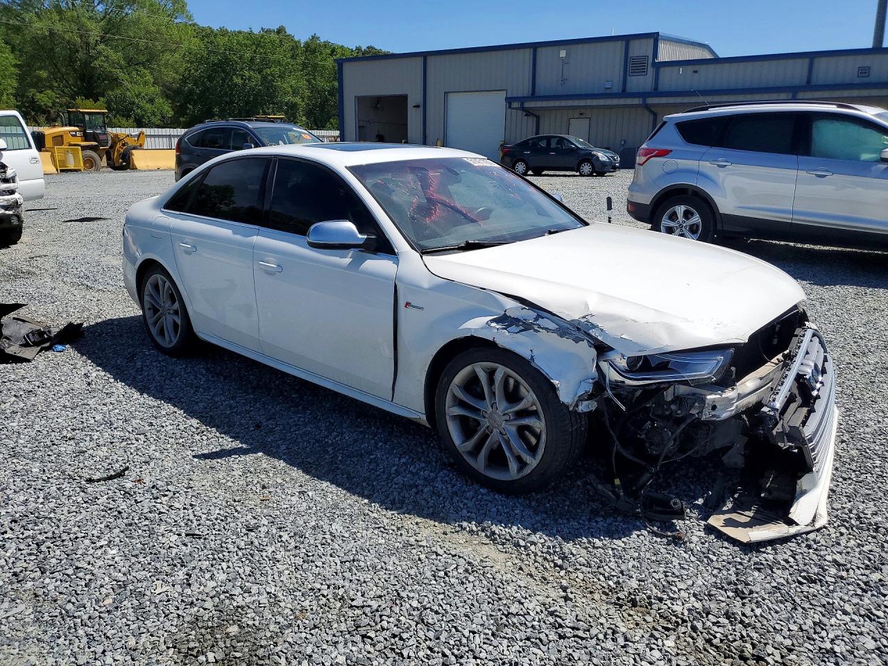 2013 Audi S4 Premium Plus White vin: WAUBGAFL4DA162593