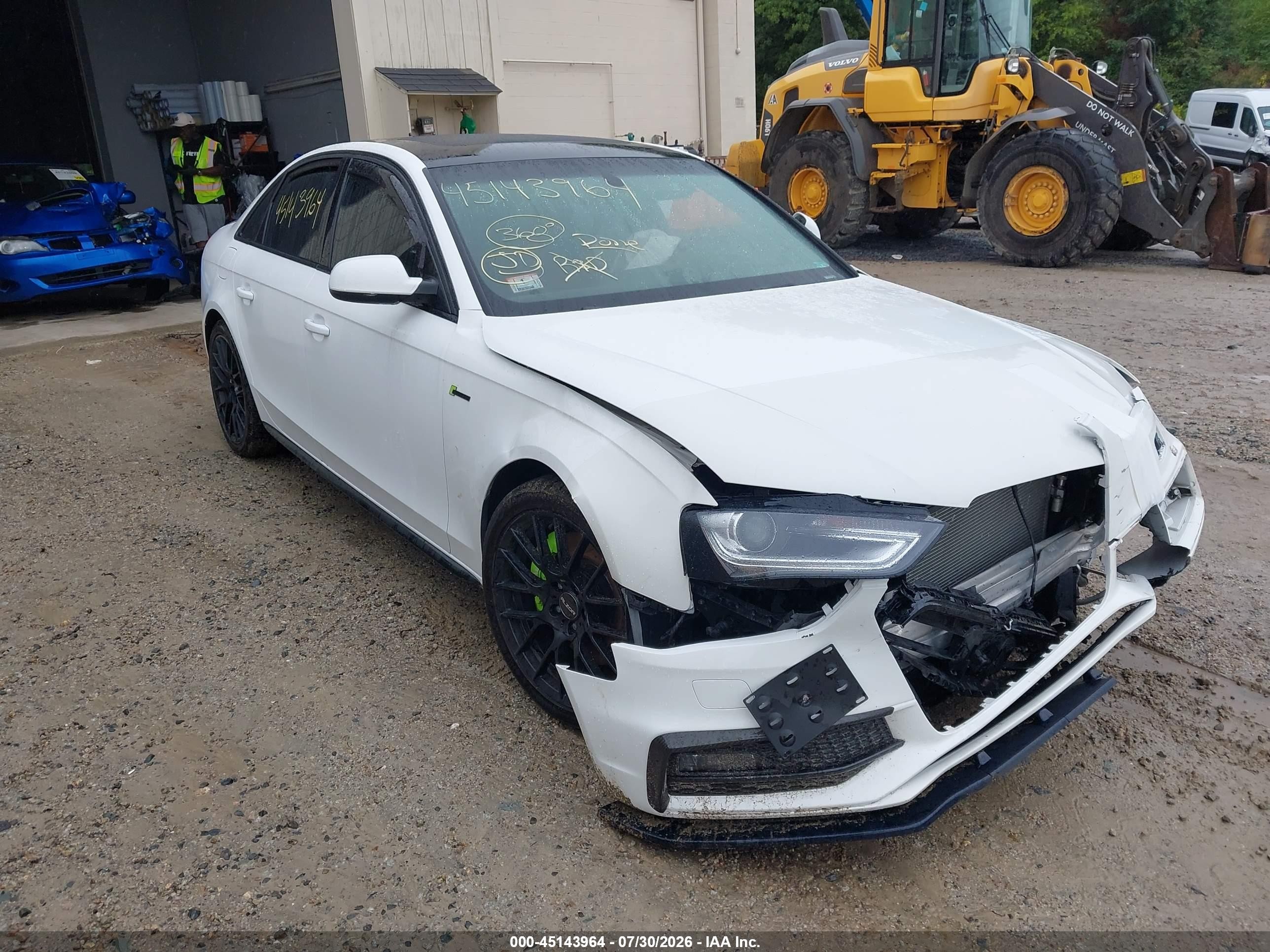 2014 Audi S4 3.0t Premium Plus White vin: WAUBGAFL4EA020262