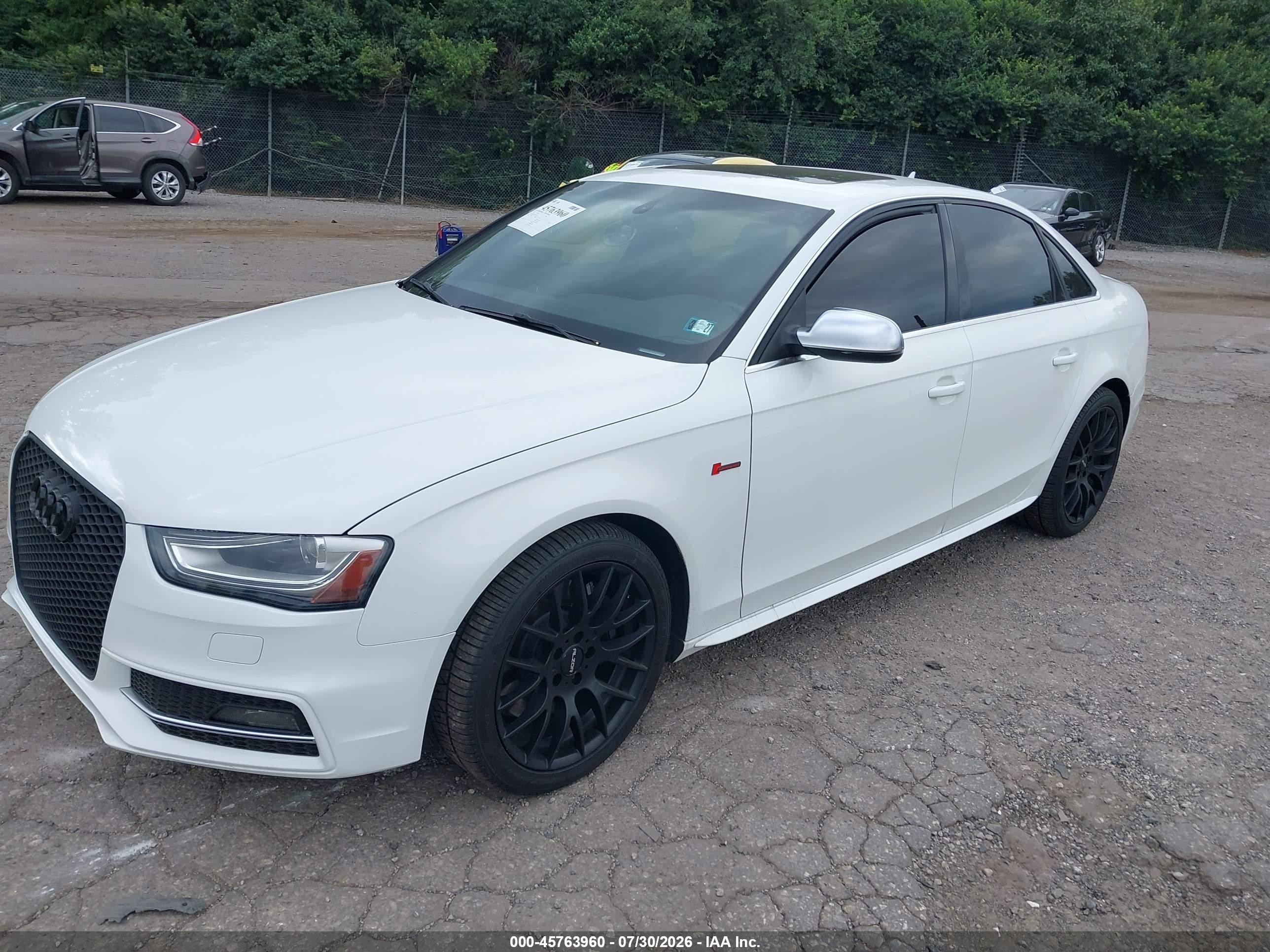 2014 Audi S4 3.0t Premium Plus Белый vin: WAUBGAFL5EA016124