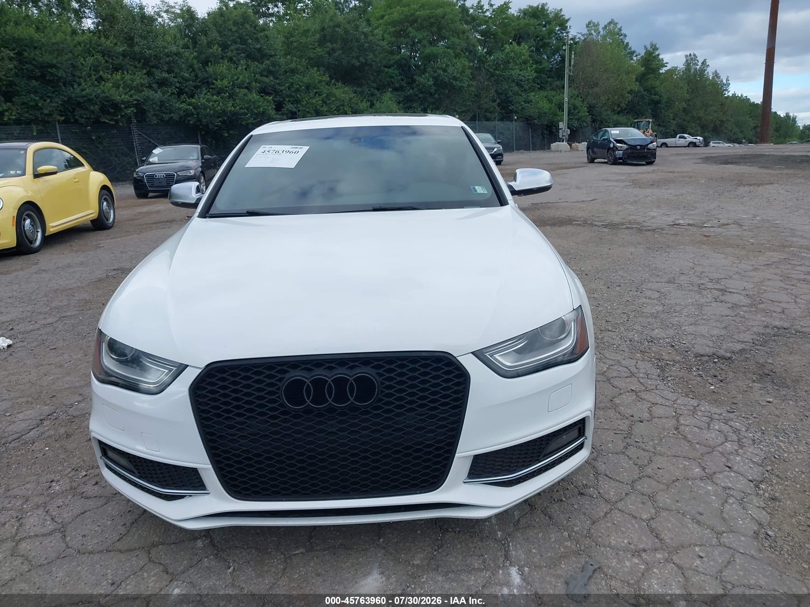 2014 Audi S4 3.0t Premium Plus Белый vin: WAUBGAFL5EA016124