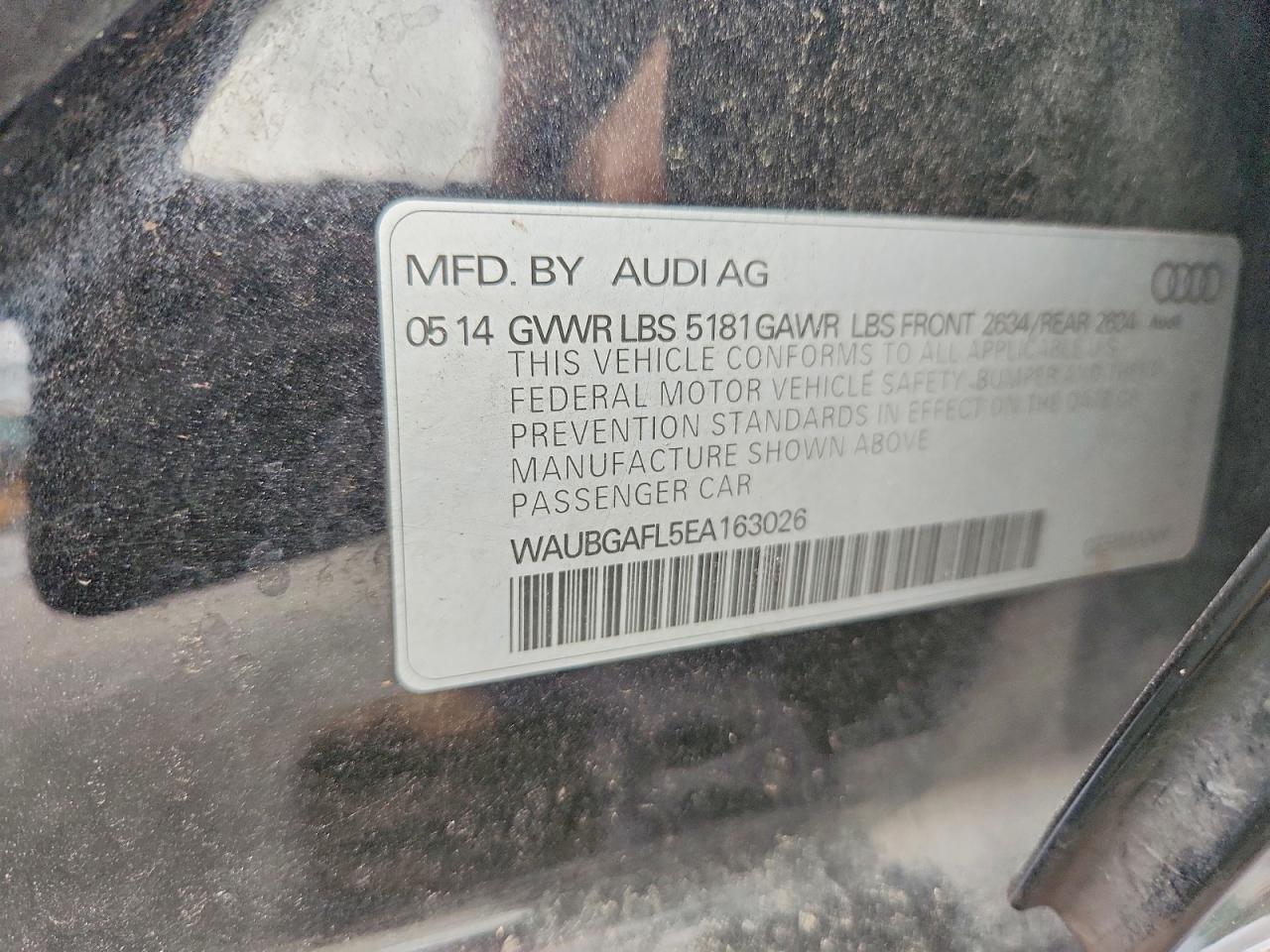 2014 Audi S4 Premium Plus Black vin: WAUBGAFL5EA163026