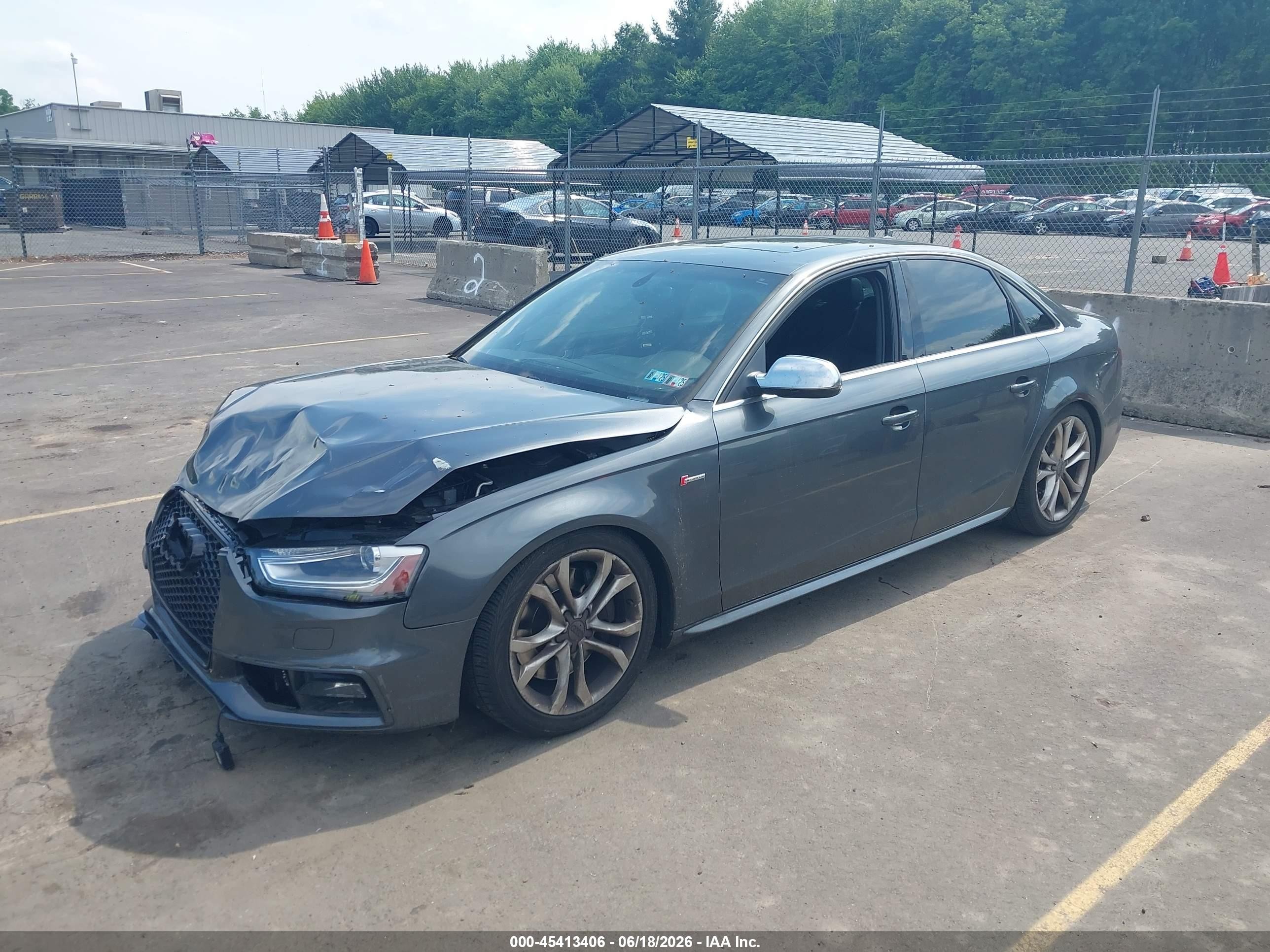 2015 Audi S4 3.0t Premium Plus Gray vin: WAUBGAFL5FA066846