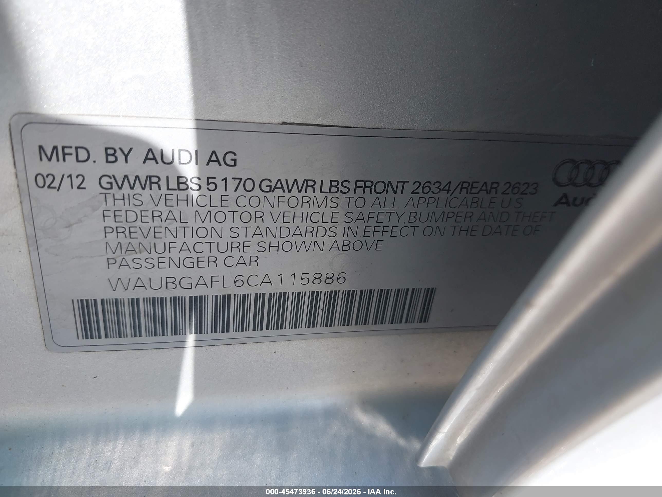 2012 Audi S4 3.0 Premium Plus Silver vin: WAUBGAFL6CA115886