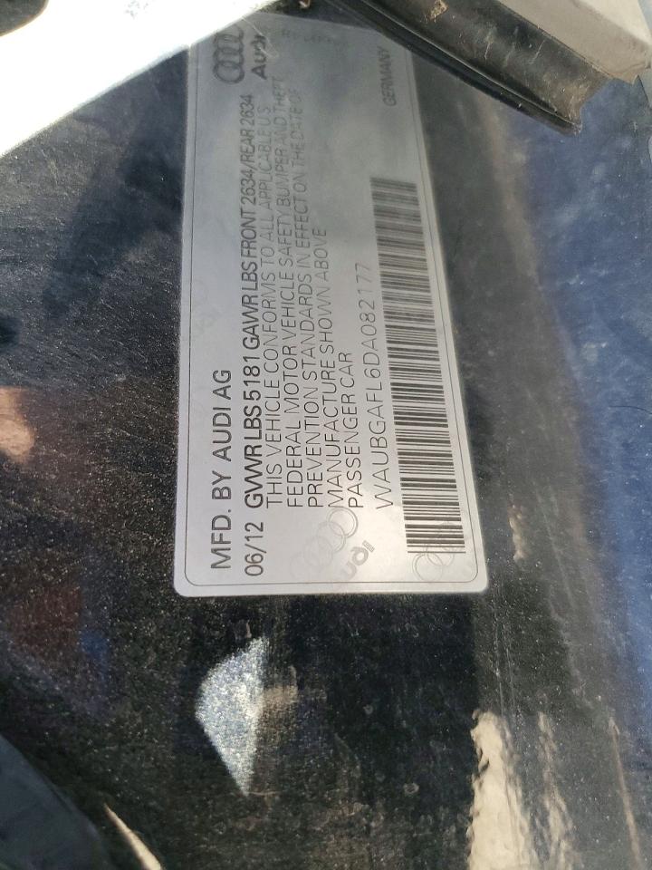 2013 Audi S4 Premium Plus Gray vin: WAUBGAFL6DA082177