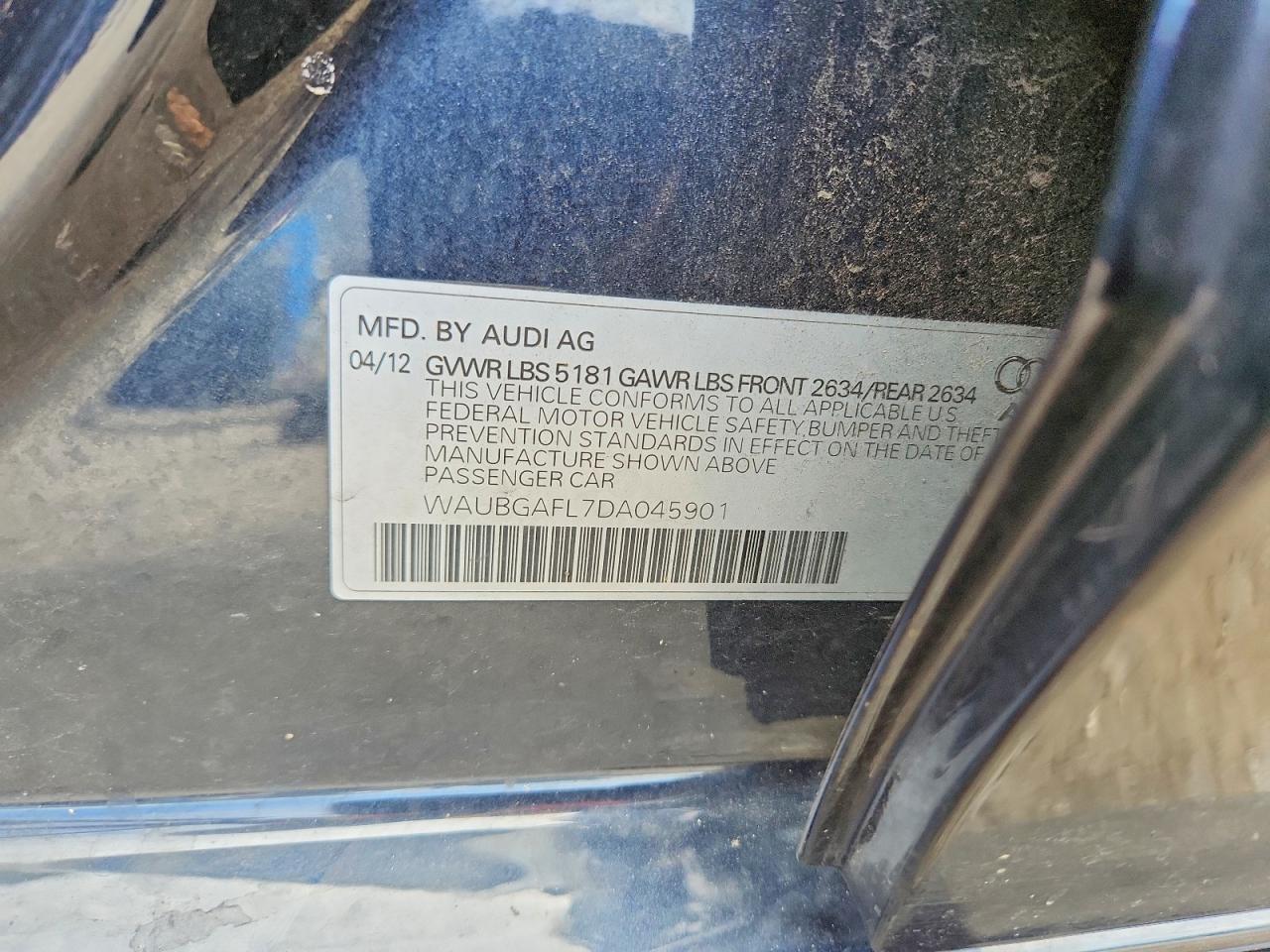 2013 Audi S4 Premium Plus Blue vin: WAUBGAFL7DA045901