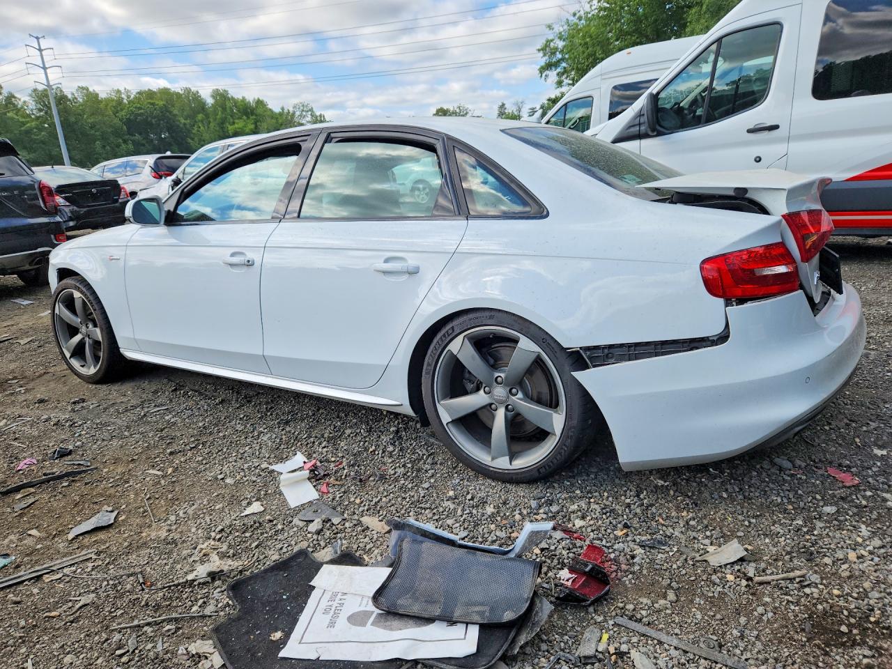 2014 Audi S4 Premium Plus Белый vin: WAUBGAFL7EA075482