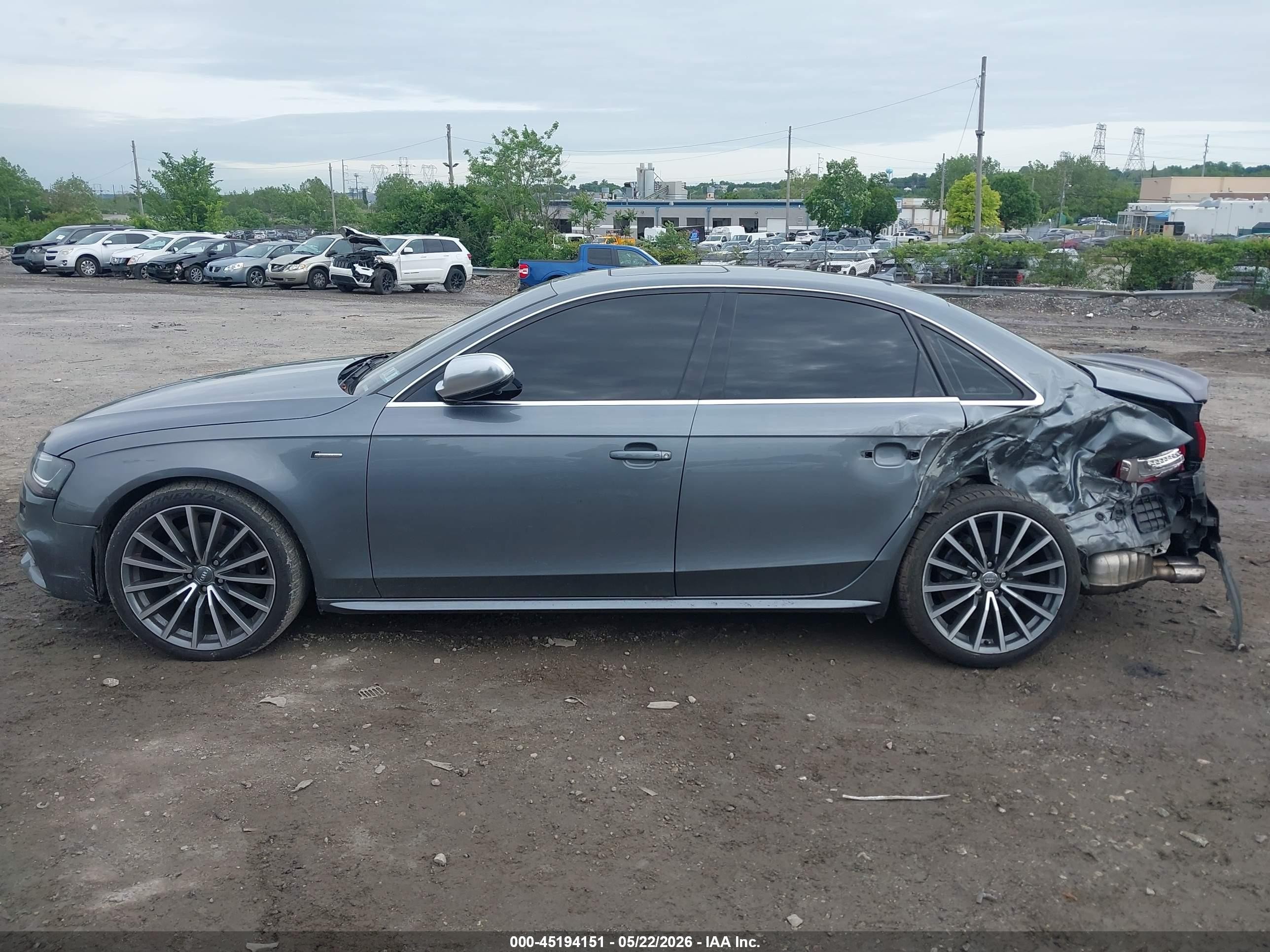 2013 Audi S4 3.0t Premium Plus Gray vin: WAUBGAFL8DA090071