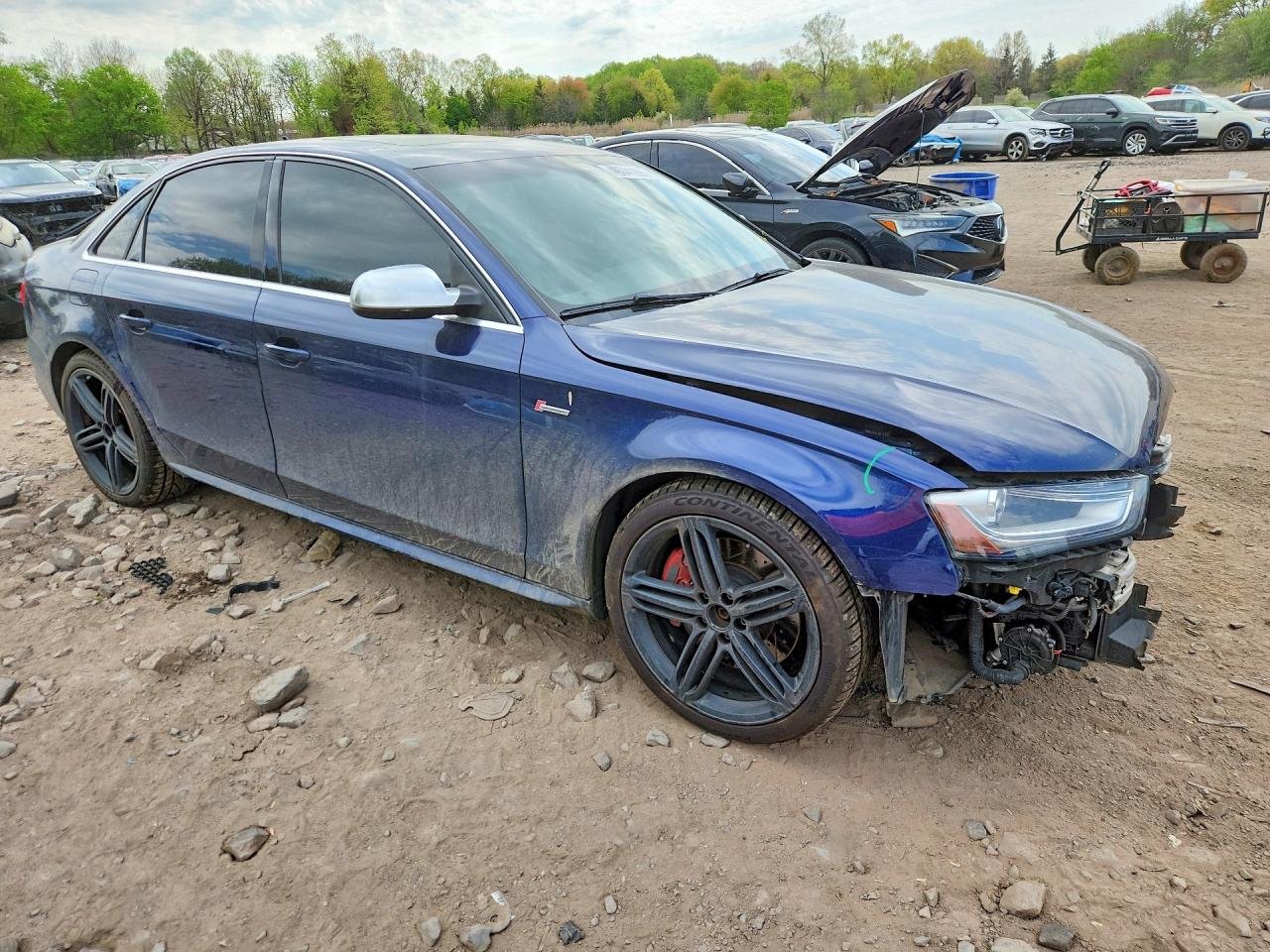 2014 Audi S4 Premium Plus Blue vin: WAUBGAFL8EA001116