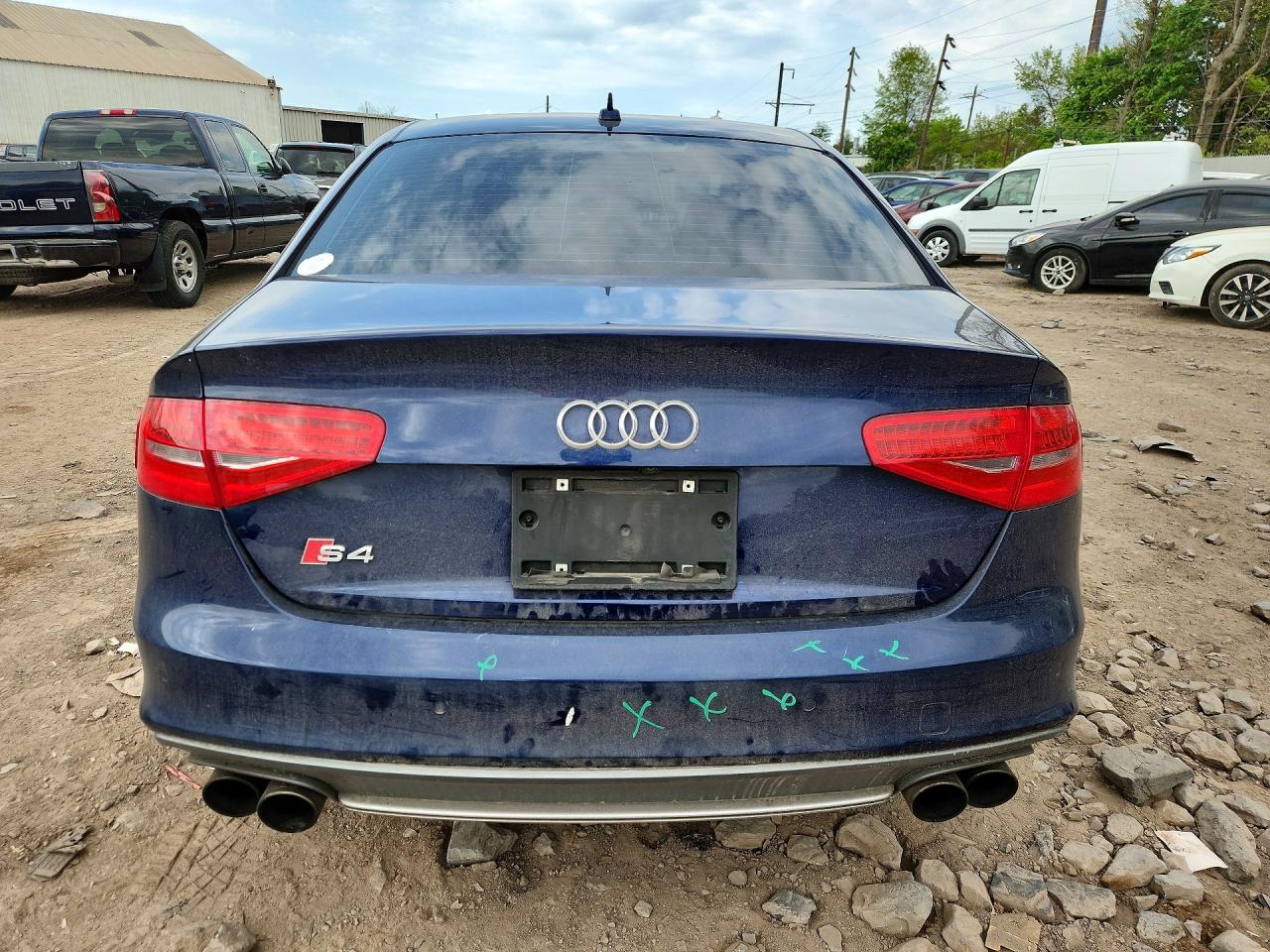 2014 Audi S4 Premium Plus Blue vin: WAUBGAFL8EA001116
