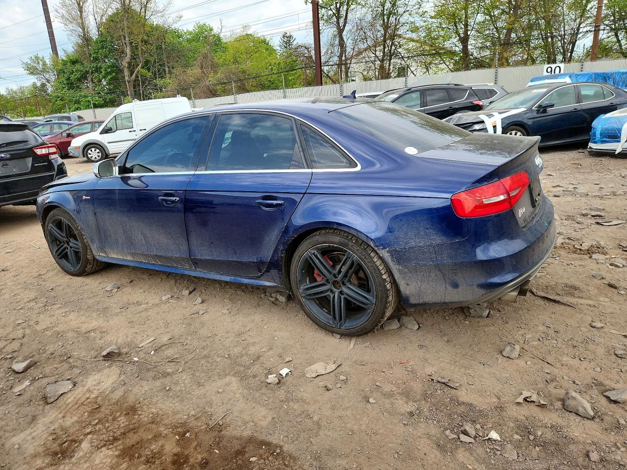 2014 Audi S4 Premium Plus Blue vin: WAUBGAFL8EA001116