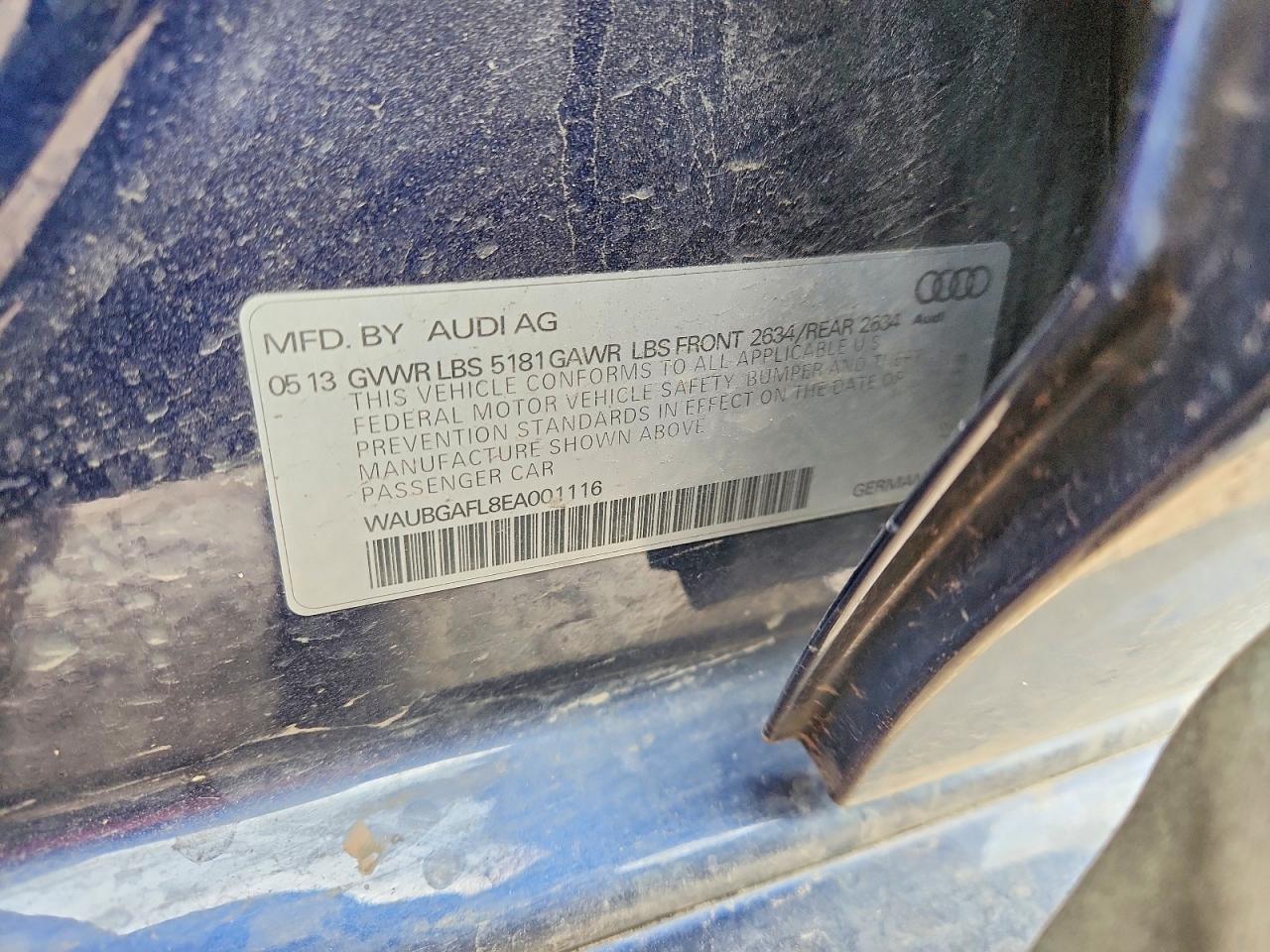 2014 Audi S4 Premium Plus Blue vin: WAUBGAFL8EA001116