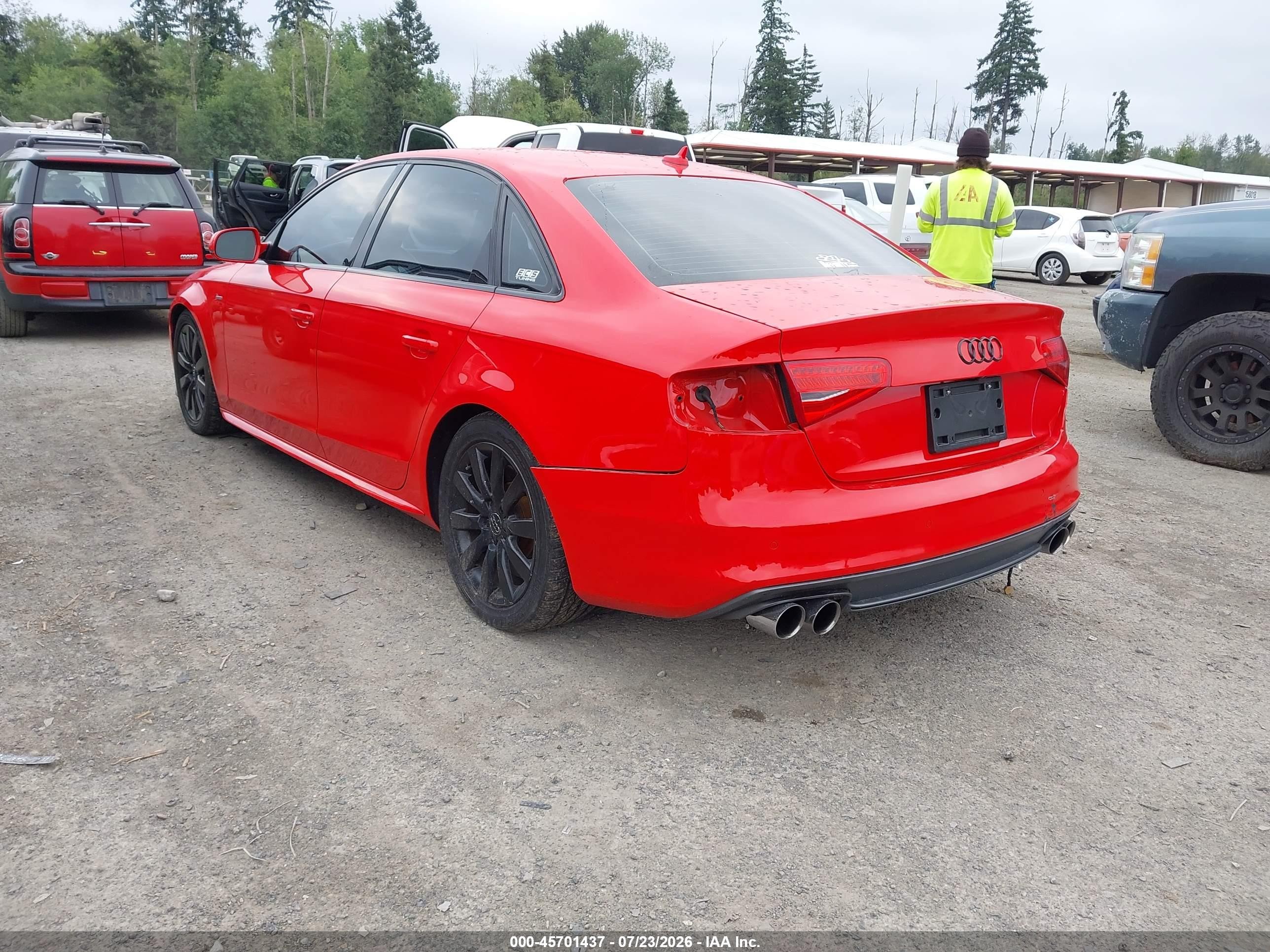2014 Audi S4 3.0t Premium Plus Red vin: WAUBGAFL8EA150769