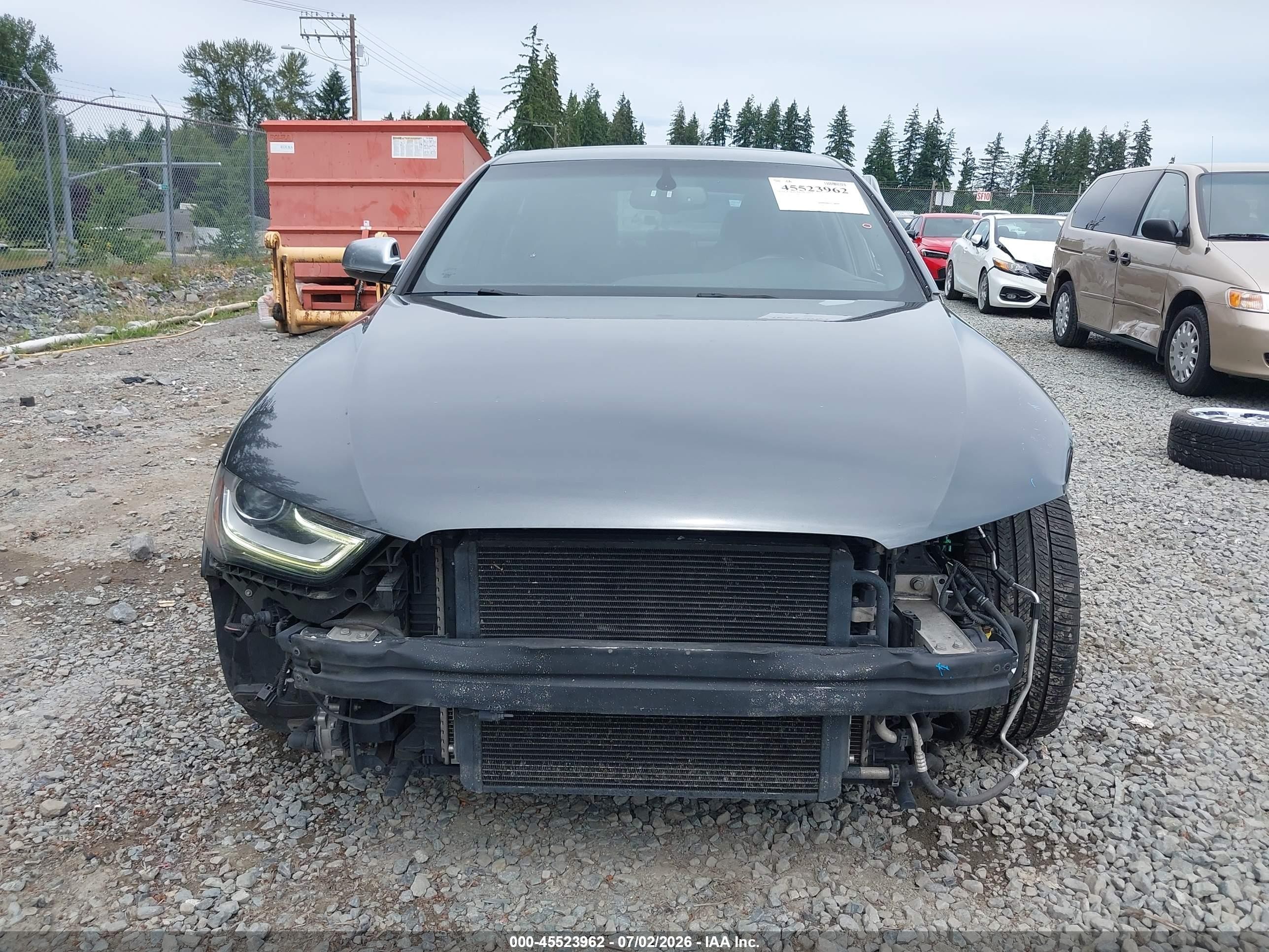 2015 Audi S4 3.0t Premium Plus Серый vin: WAUBGAFL8FA105509
