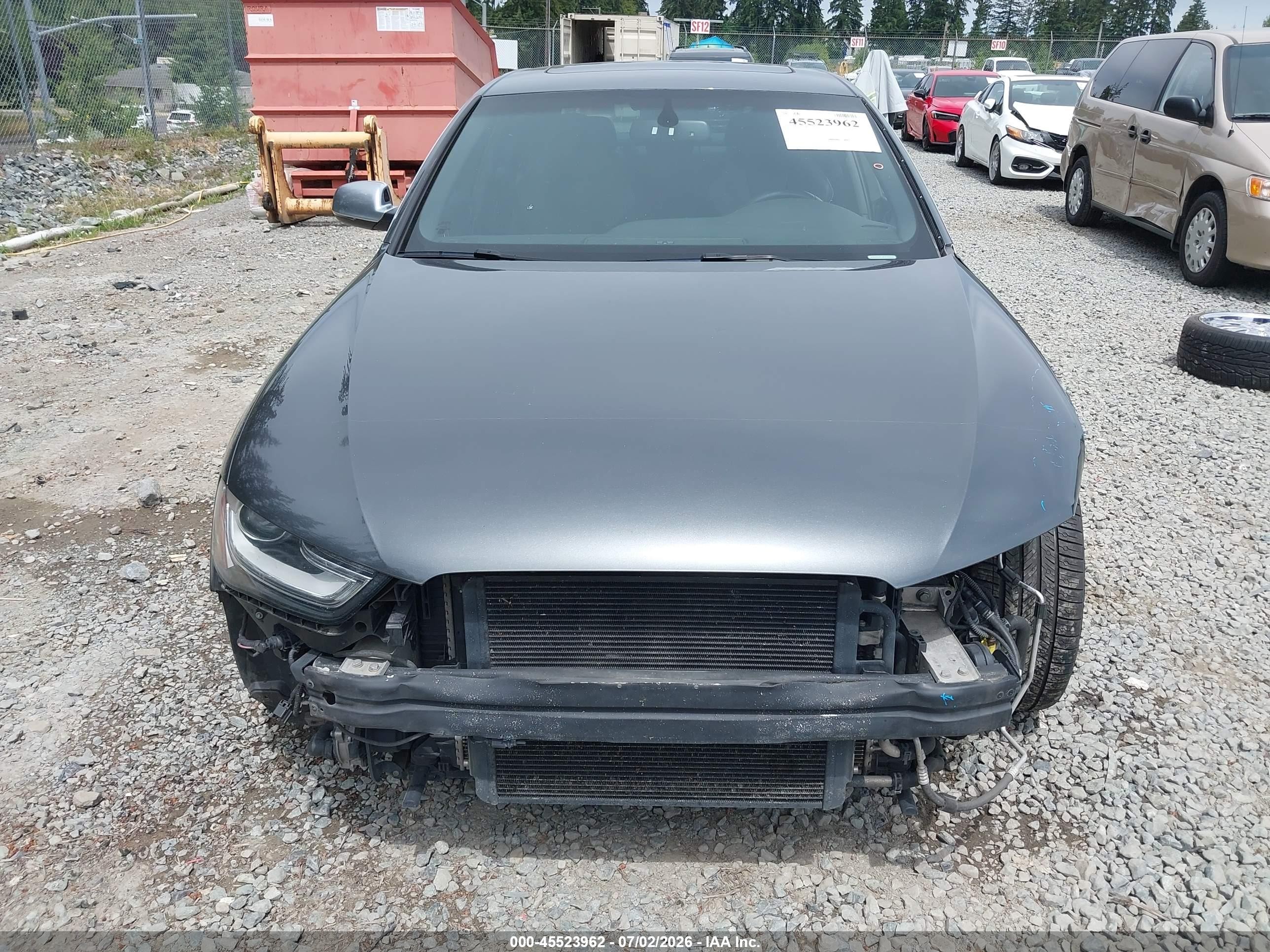 2015 Audi S4 3.0t Premium Plus Серый vin: WAUBGAFL8FA105509