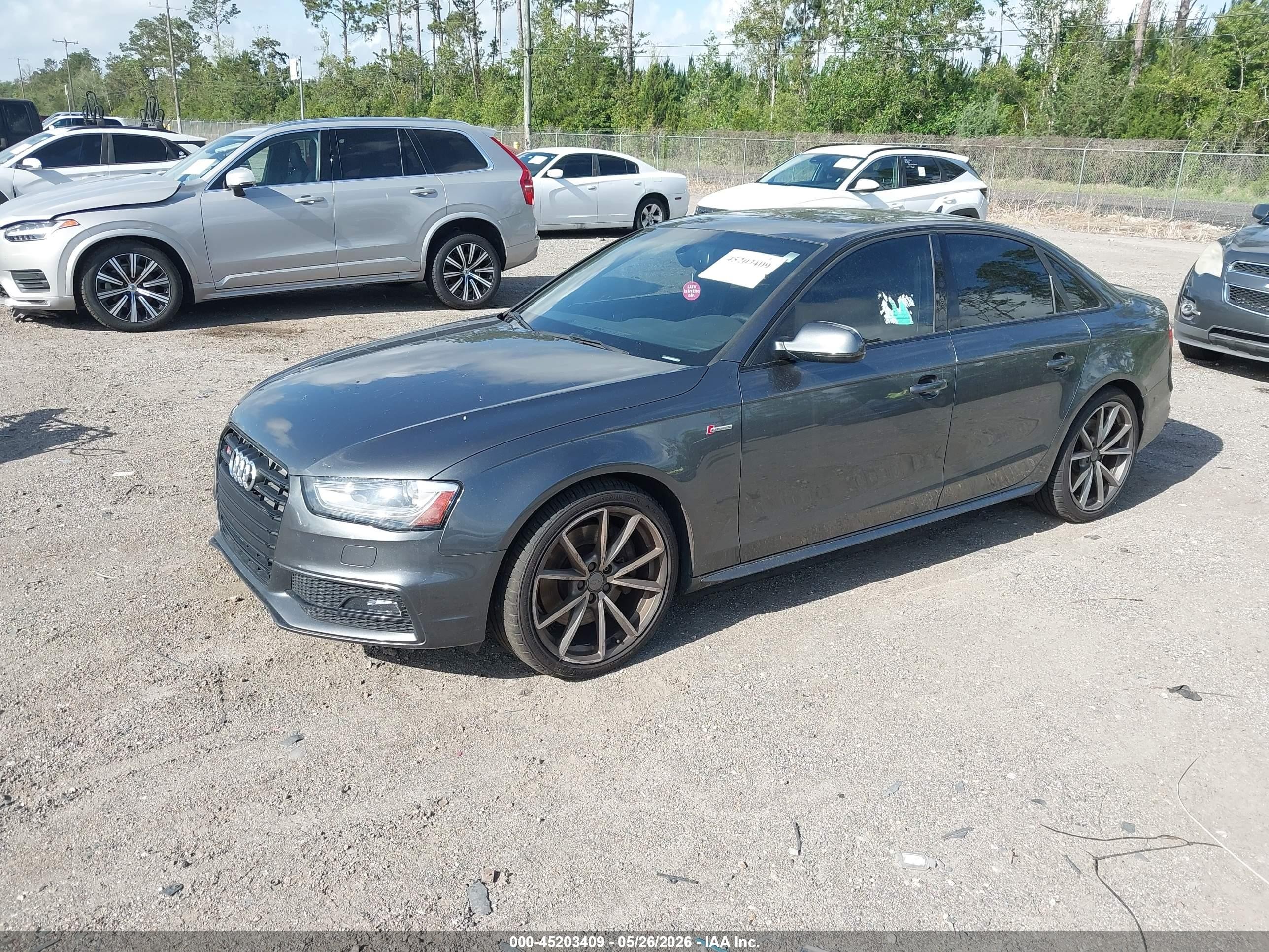 2015 Audi S4 3.0t Premium Plus Gray vin: WAUBGAFL8FA120768